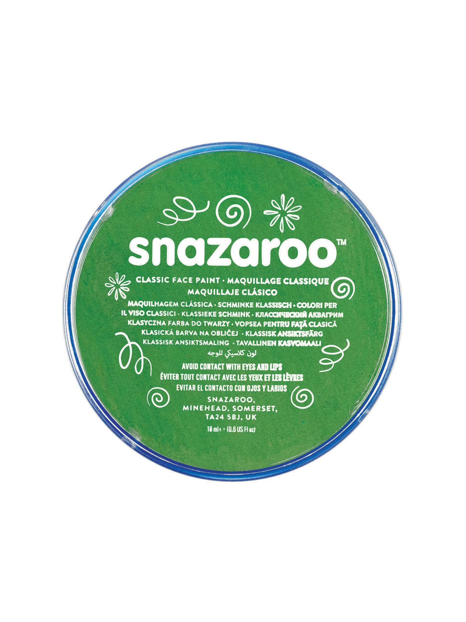 Snazaroo - Grass Green Classic Face Paint (18 ml) Pack of 5 2