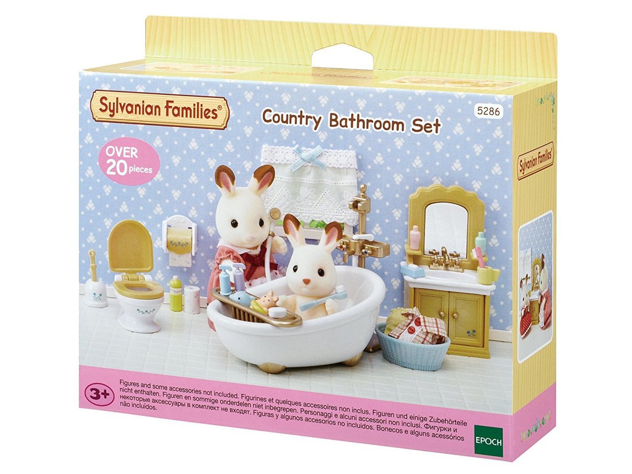 Sylvanian Families Country Bathroom Set 5286 | Plastic | Ages 3+