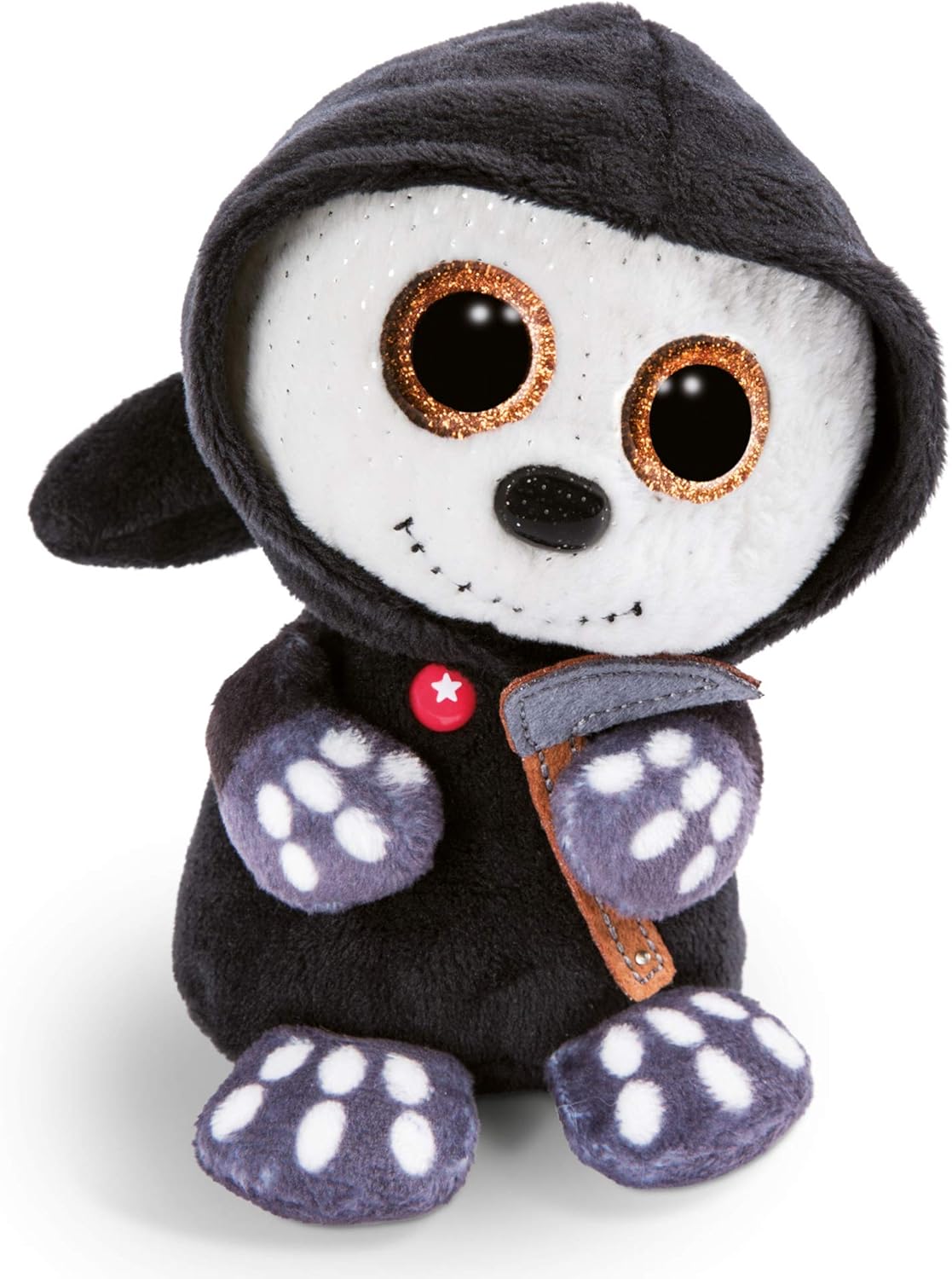 Nici Glubschis Cuddly Soft Toy - Grim Reaper Sanito Halloween Plush, Black 1