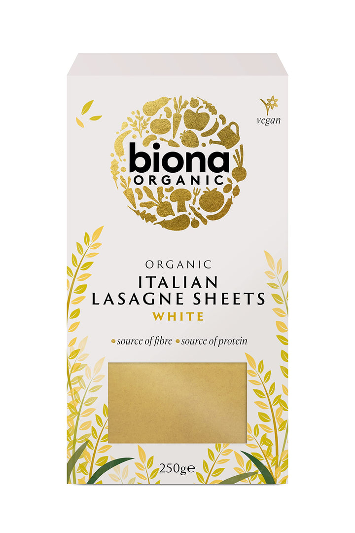 Biona White Wheat Lasagne 250g - Organic Pasta Sheets