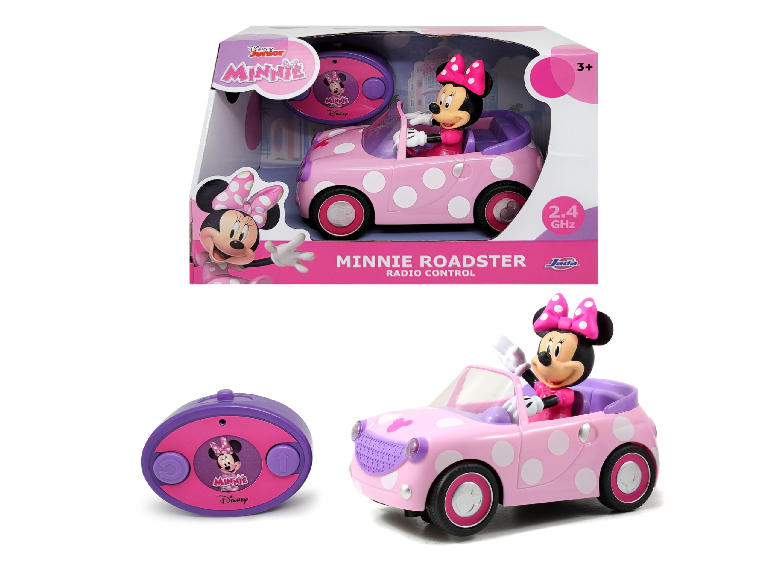Jada Disney Minnie Roadster Radio-Controlled Car - Pink, Ages 3+ 1
