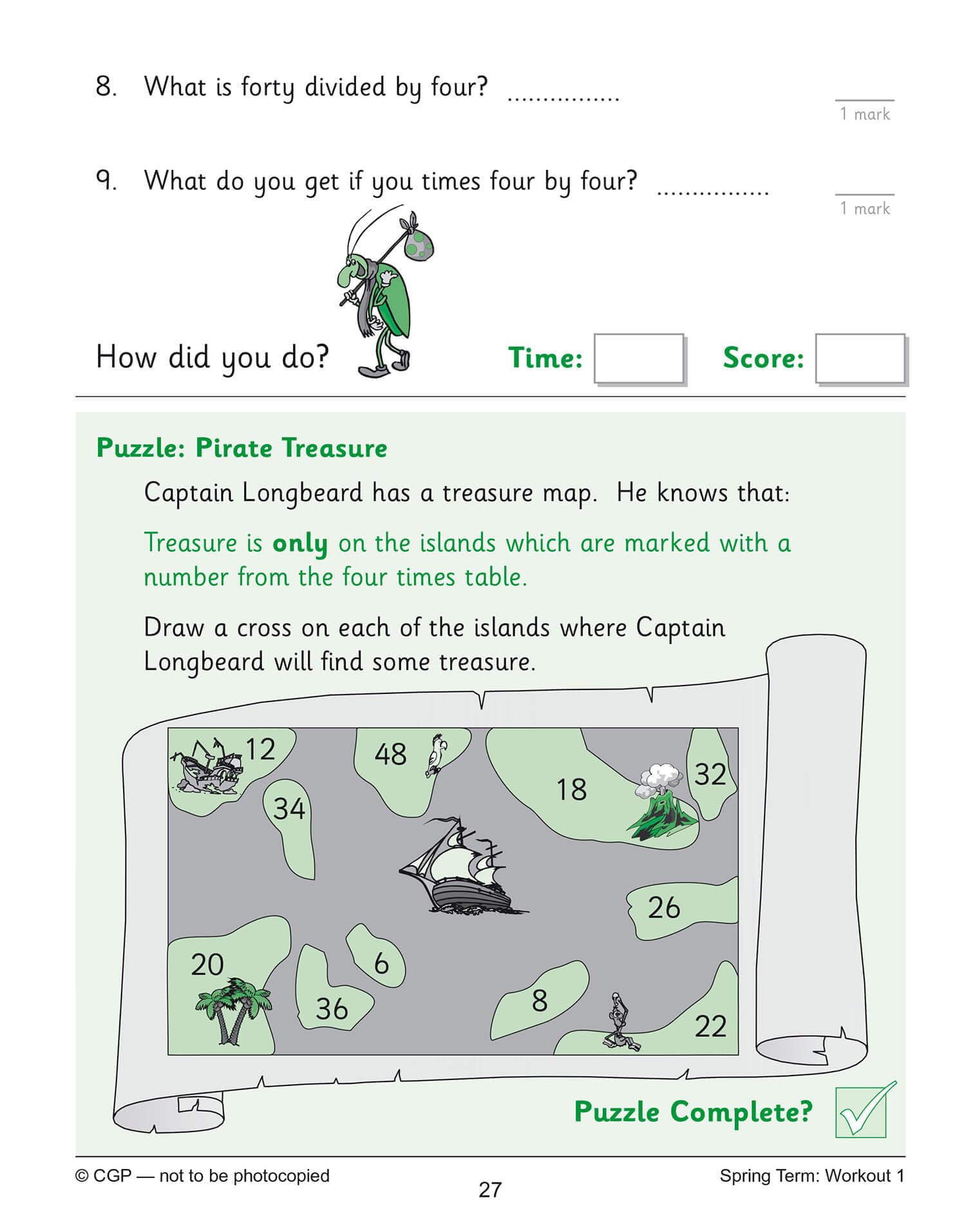 CGP KS2 Maths: Times Tables 10-Minute Weekly Workouts - Year 3 Study Aid | Ages 7-8 | 88 Pages 3
