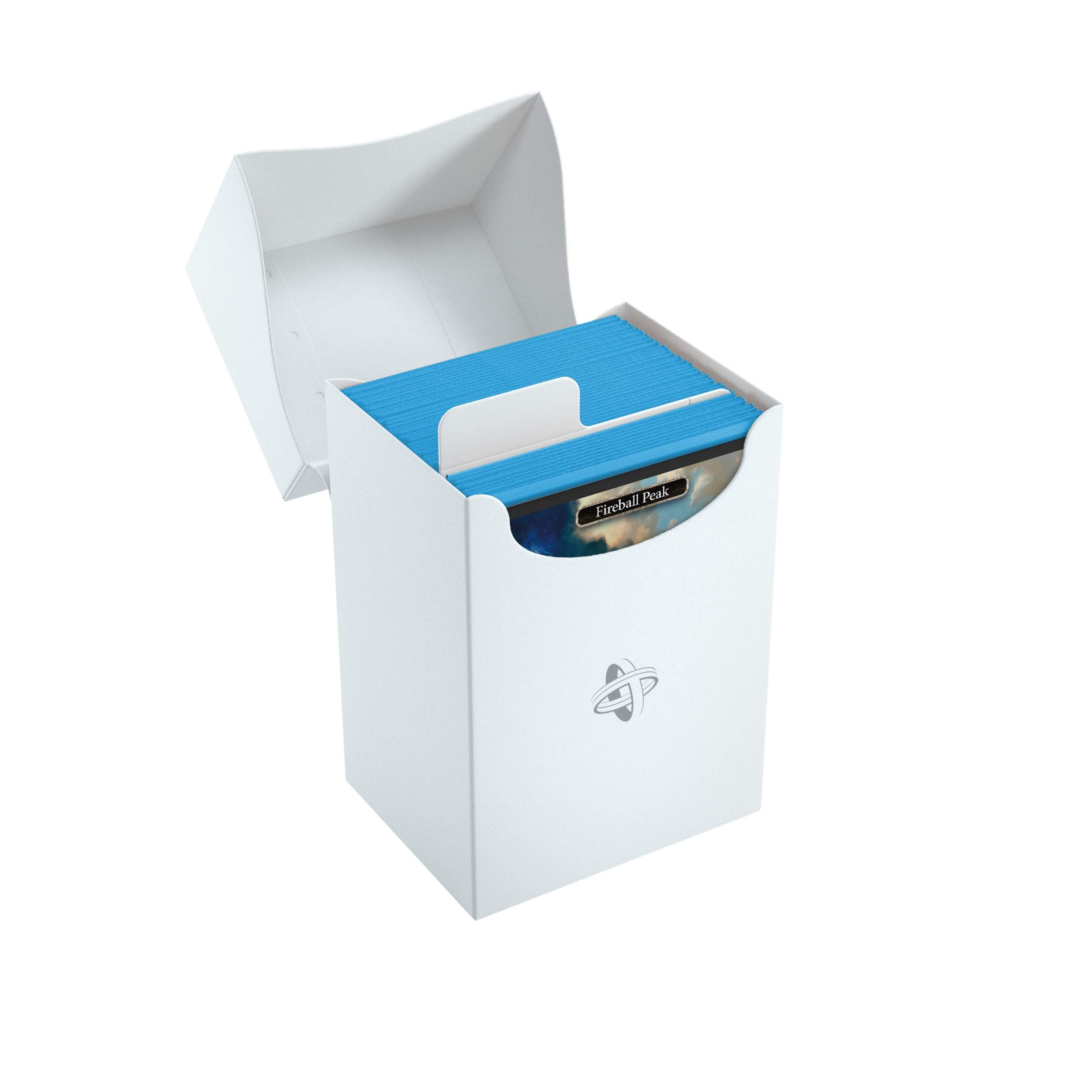 Gamegenic 80-Card Deck Holder - White TCG Box with Cobra Neck Closure for Double-Sleeved Cards 4