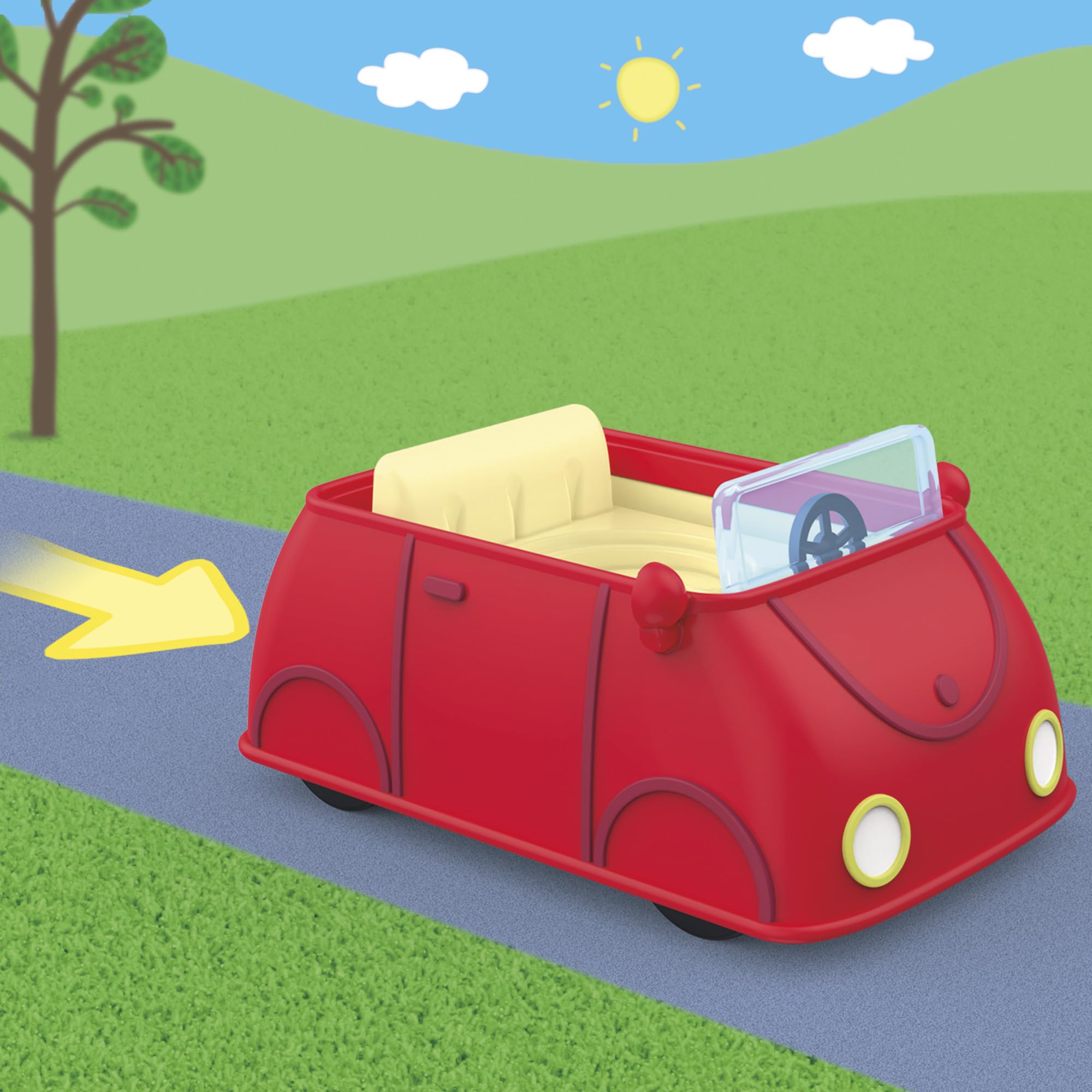 Peppa Pig Little Vehicle Set - 3 Vehicles & 5 Poseable Figures for Kids 3+ 2