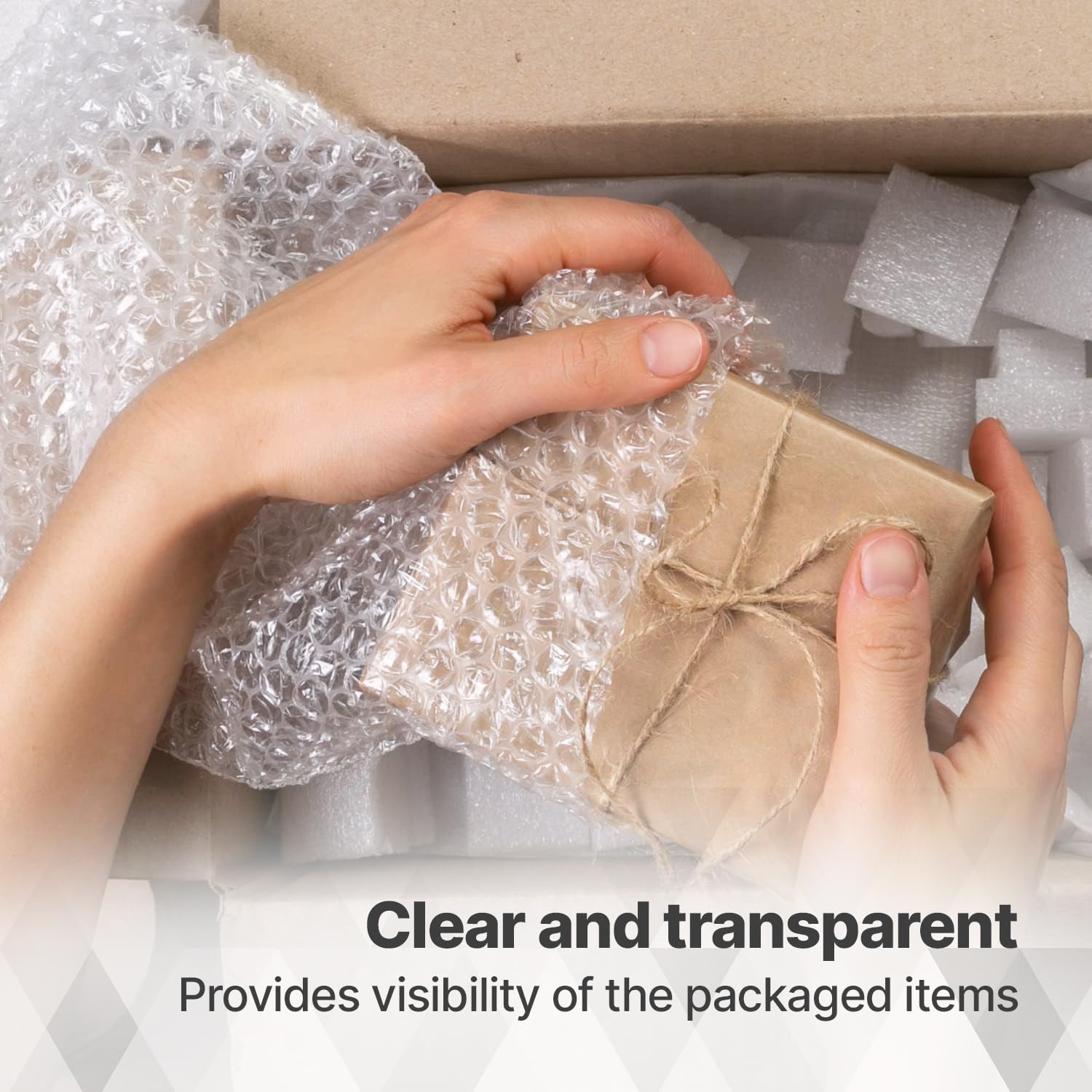 delka Premium Bubble Wrap Roll - 300mm x 10m | Medium Bubble Size | Recyclable Plastic 3