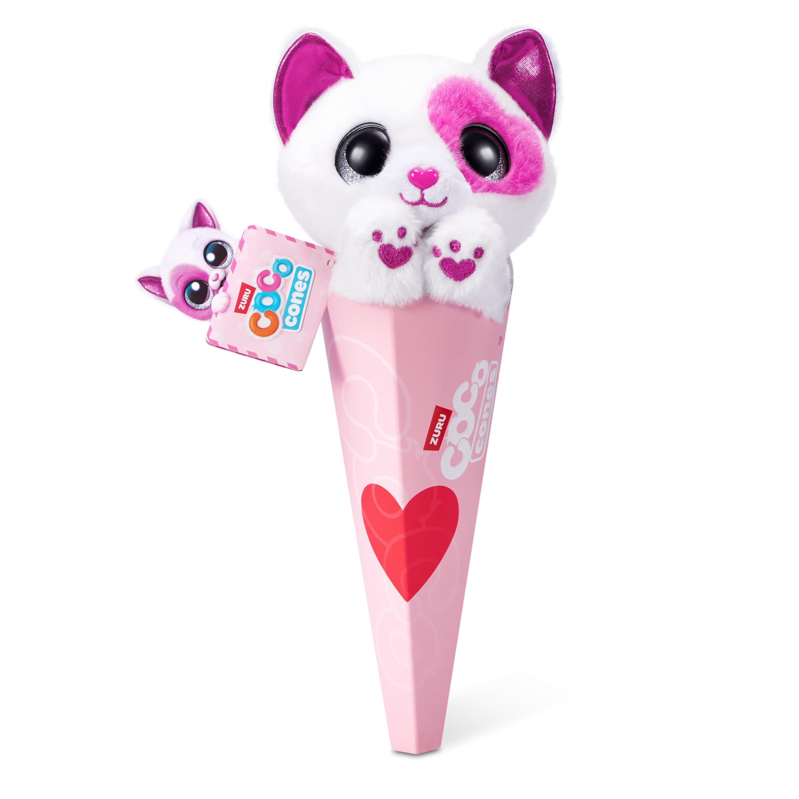 Coco Cones Valentines Plush Toys - Adorable Cuddly Companions with Sequin Eyes 2