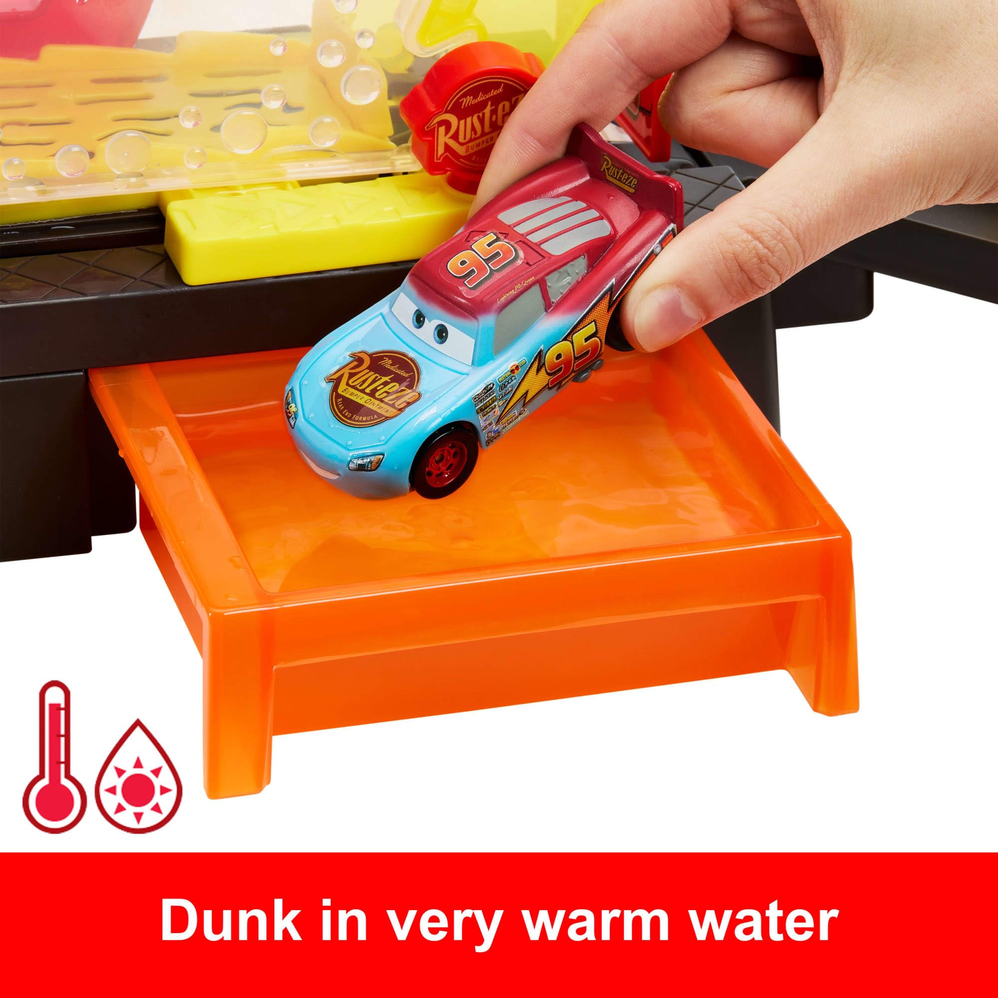 Disney and Pixar Cars Color Changers Race Ready Car Wash Playset - Interactive Vehicle Toy for Kids 4-8 3