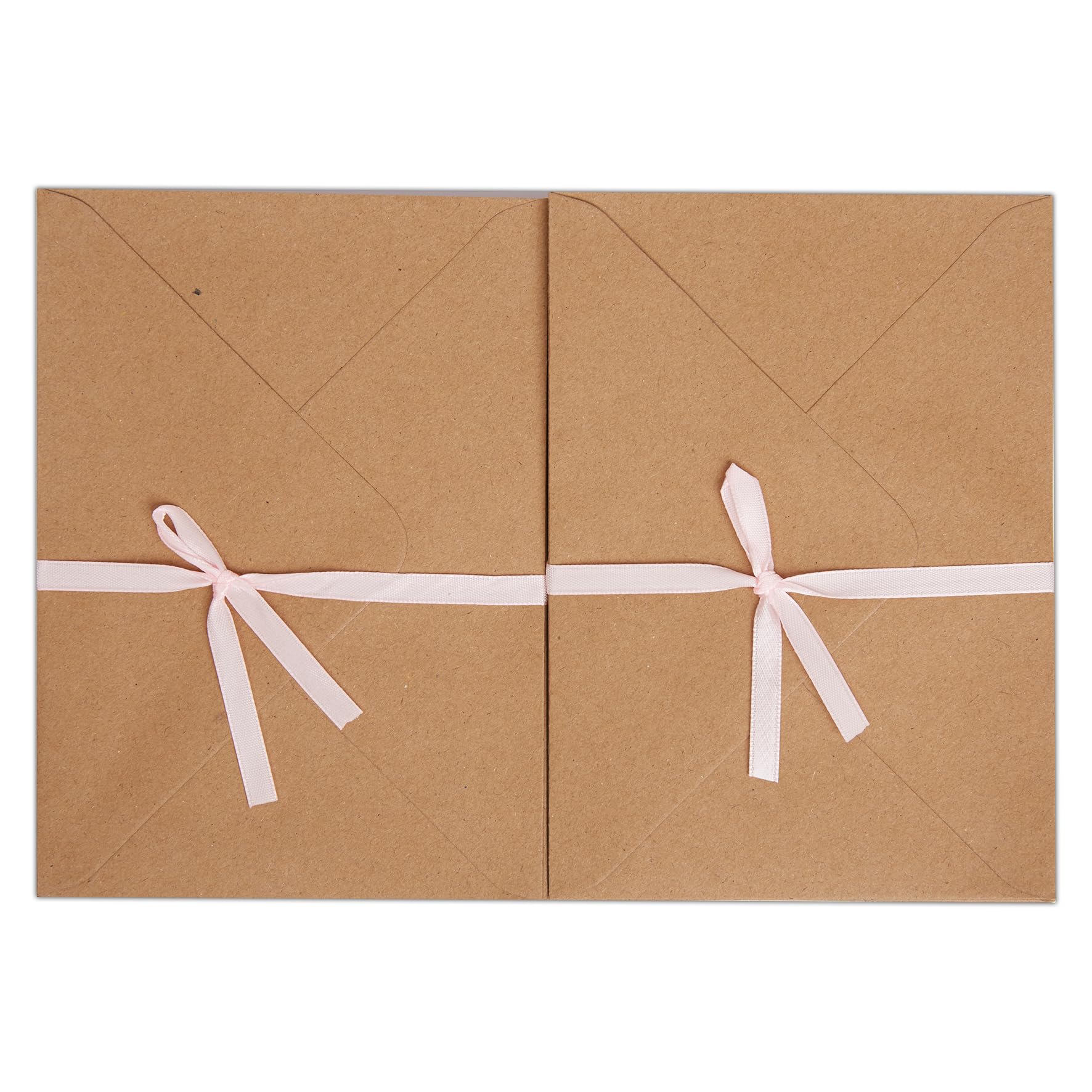 Papermania A6 Recycled Kraft Blank Card and Envelope Pack - 50 Count | 300gsm