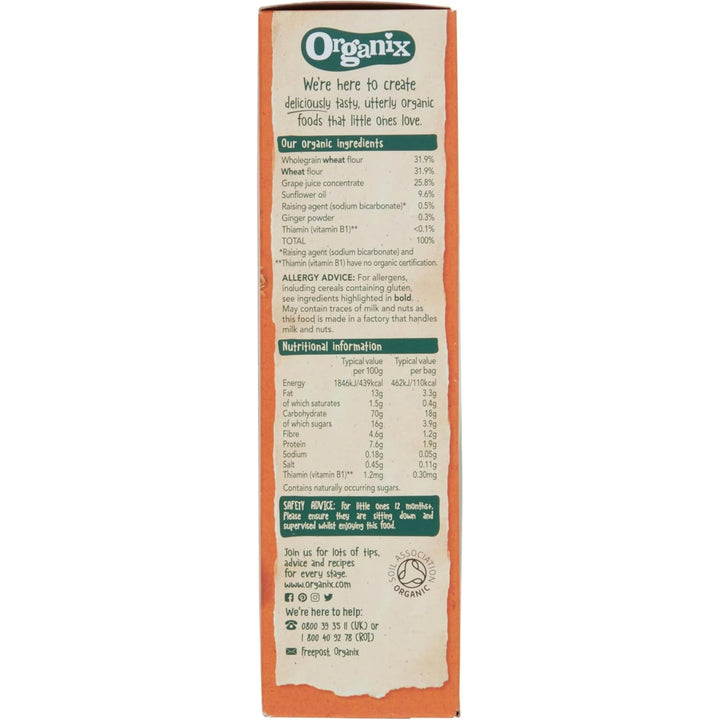 Organix Gingerbread Men Organic Toddler Snack Biscuits 12+ Months 135g