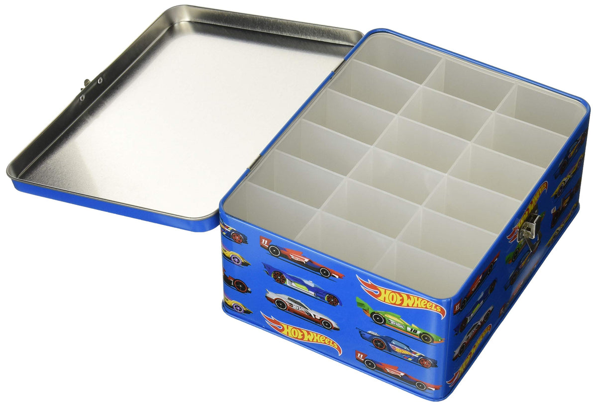 Theo Klein 2883 Hot Wheels Metal Storage Case - 18 Cars, 1:64, Ages 3+