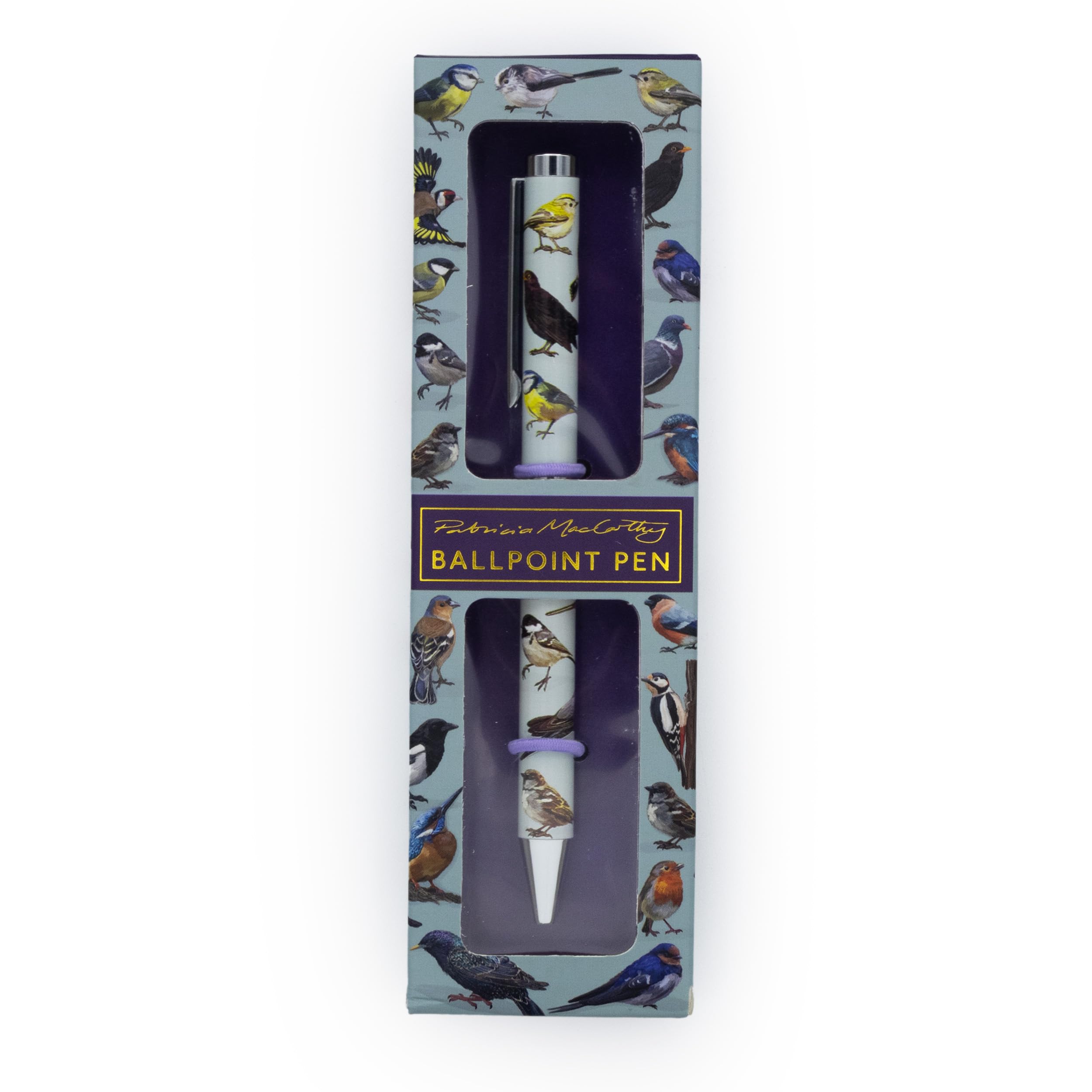 Robert Frederick Birds Design Ballpoint Pen with Twist Nib | Black Ink | Gift Box Included
