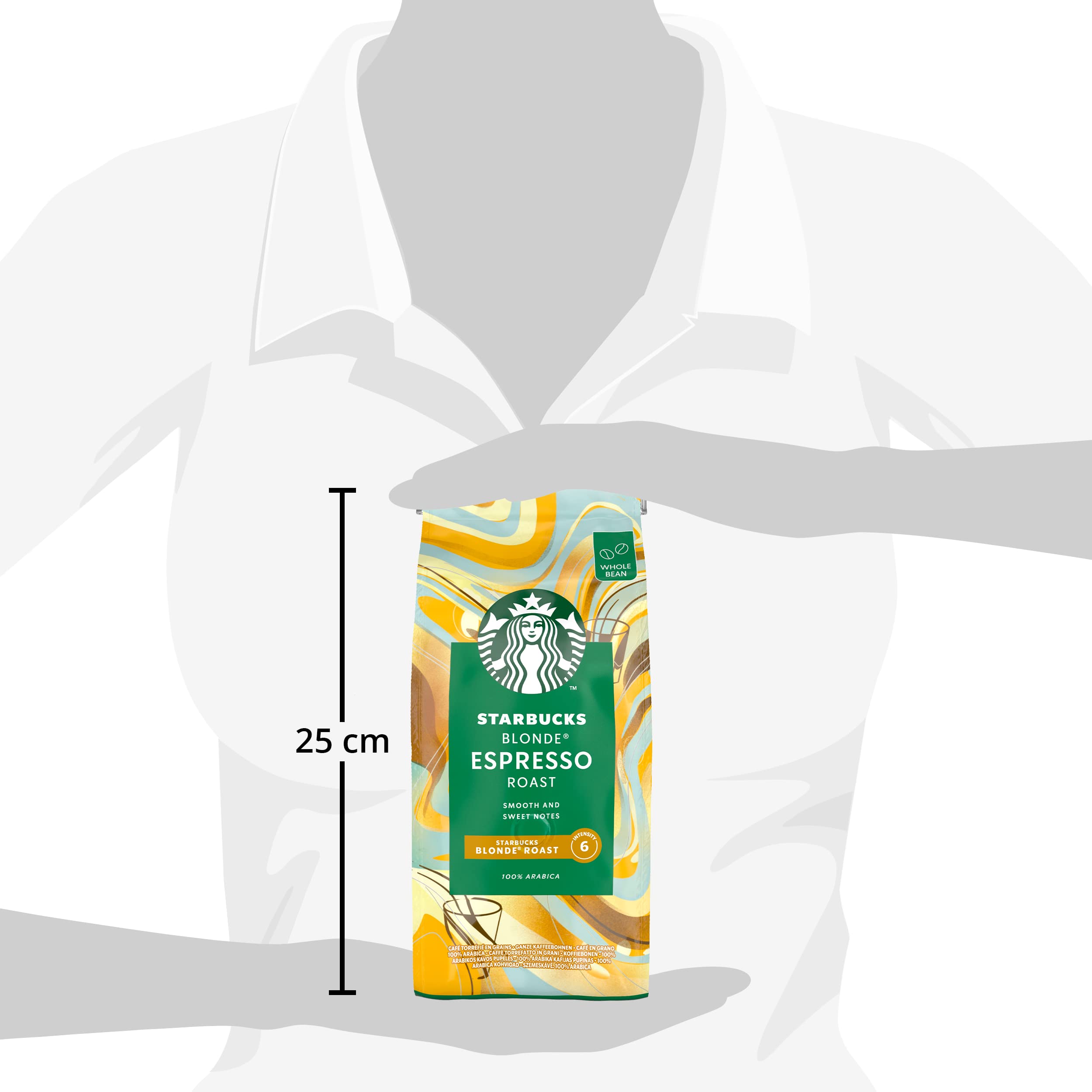 STARBUCKS Blonde Espresso Roast Whole Bean Coffee - Light Roast, Smooth & Sweet Notes | 4 x 450g Pack 3