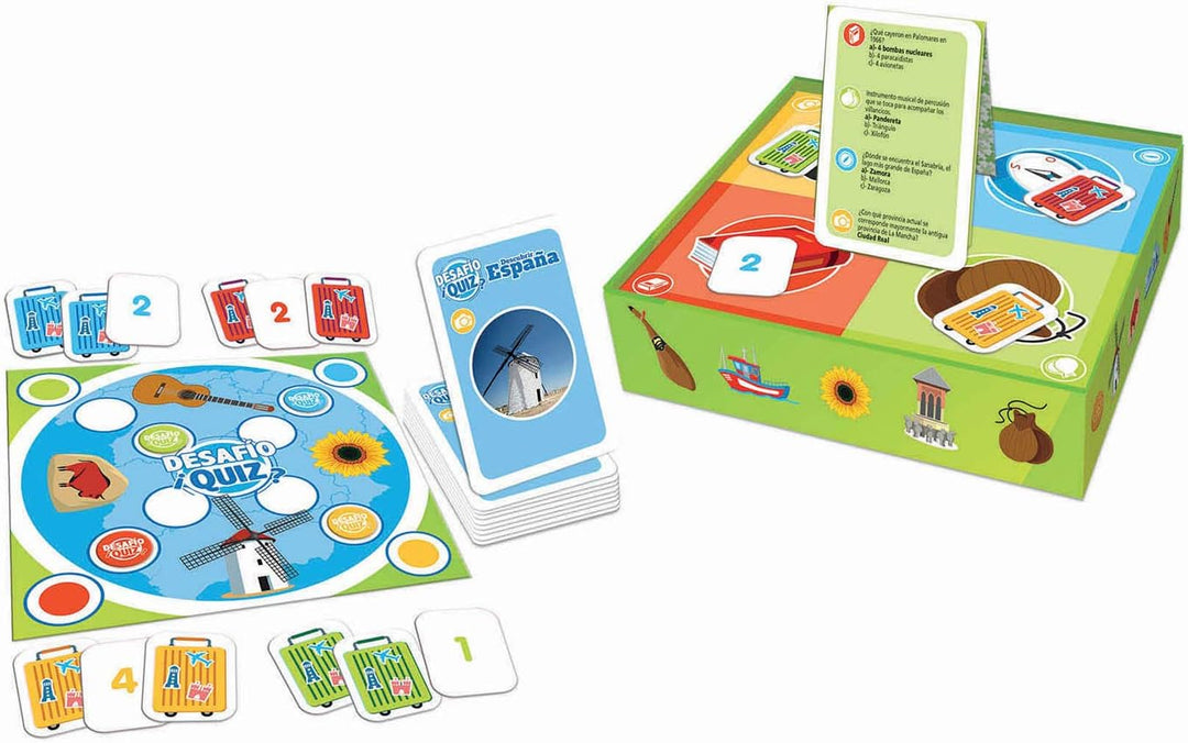 Educa Desafío Quiz Discover Spain Family Board Game (18217)