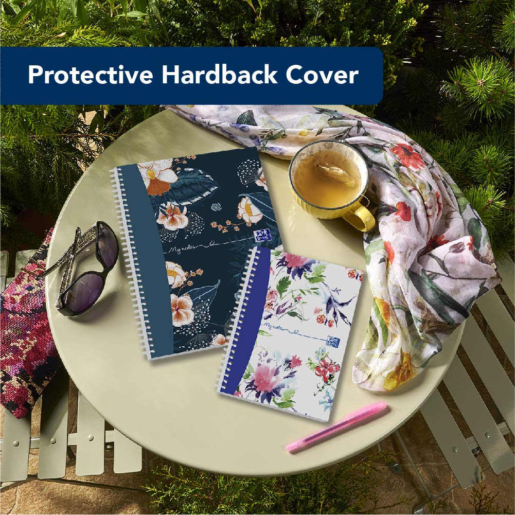 Oxford Botanics Twin Pack - A5 Hard Cover Wirebound Notebook, Ruled with Margin | 140 Pages 3