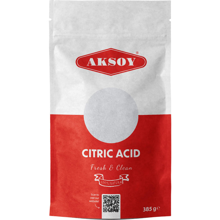 Aksoy - Citric Acid Food Grade 385g | Non-GMO, for Bath Bombs, Cleaning, Canning