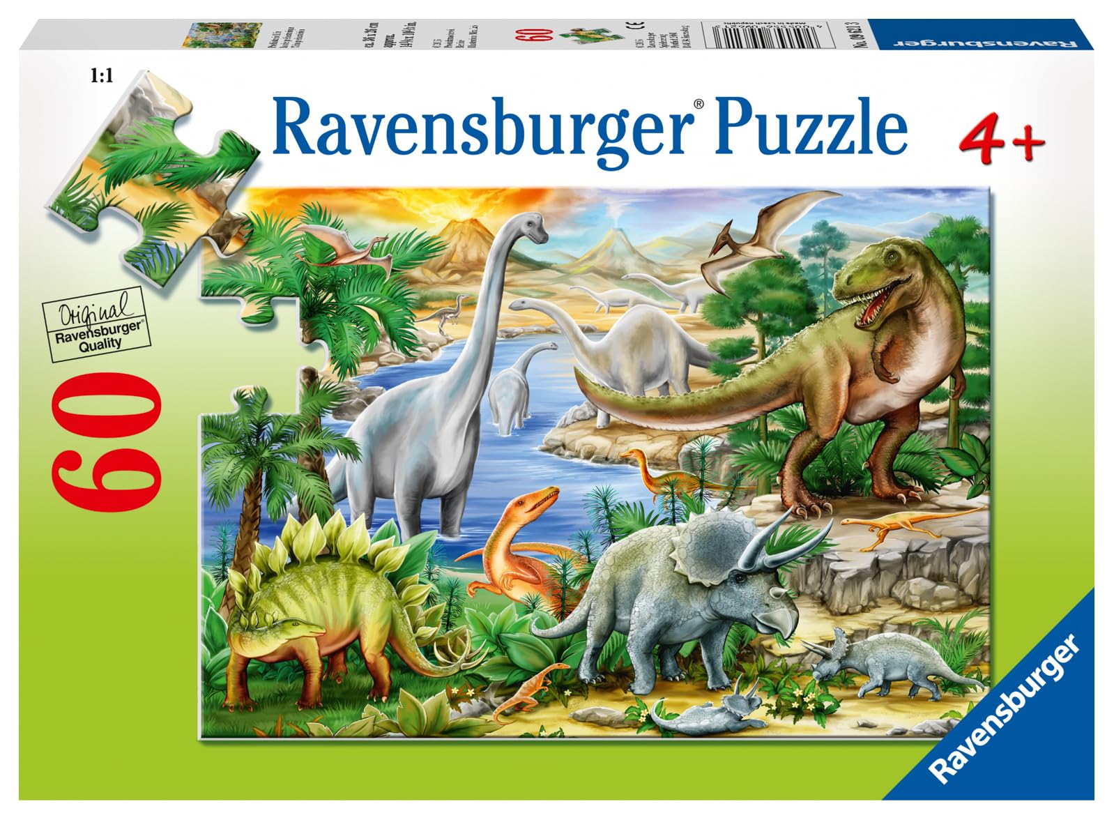 Ravensburger Prehistoric Life Jigsaw Puzzle - 60 Pieces | Ages 4+ | 70 x 50cm 1