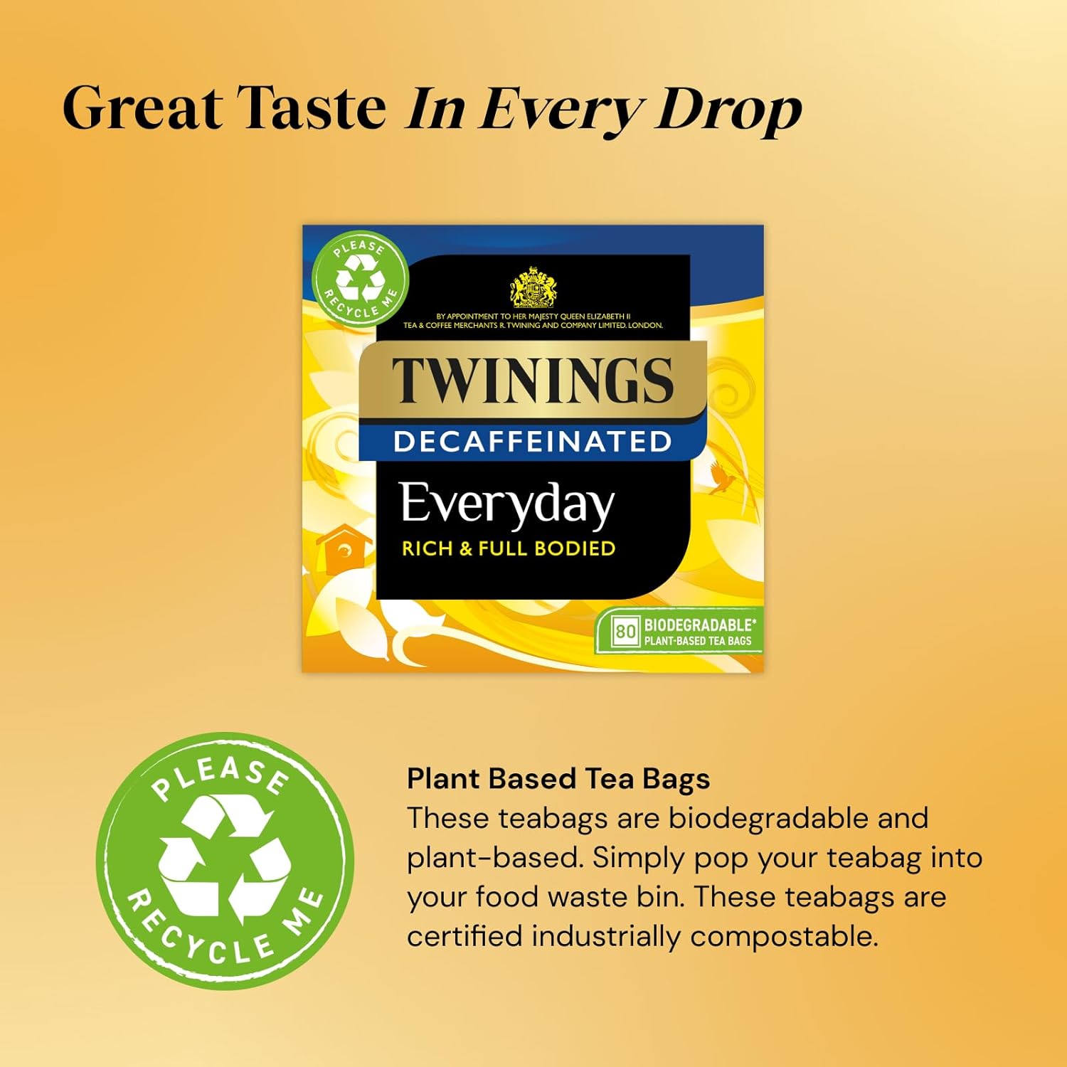 Twinings Decaffeinated Everyday Tea 320 Tea Bags (Pack of 4) - Rich & Full-Bodied Black Tea 2