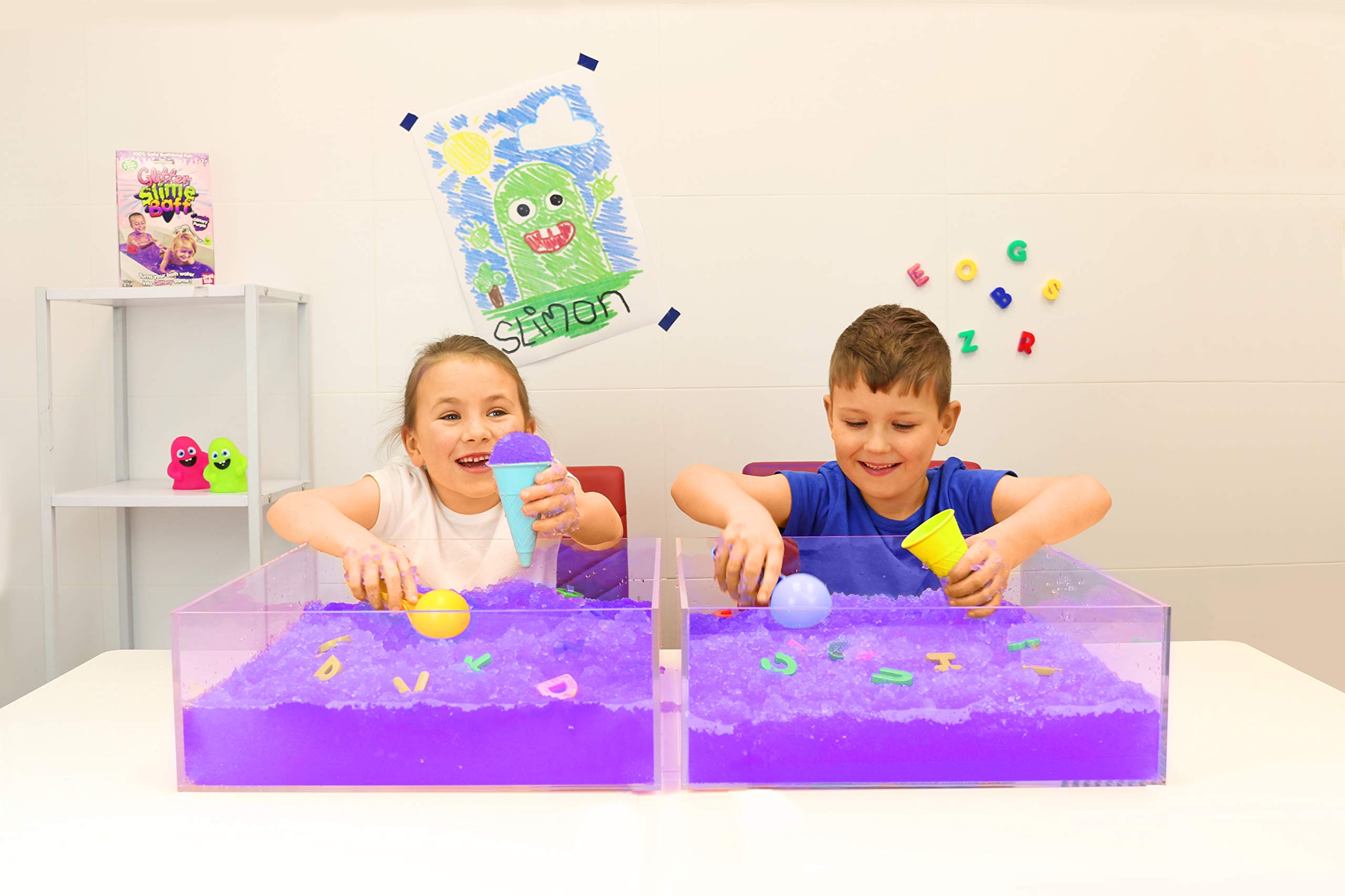 Zimpli Kids Eco Glitter Gelli Baff Purple - Biodegradable Sensory Bath Toy for Messy Play 2