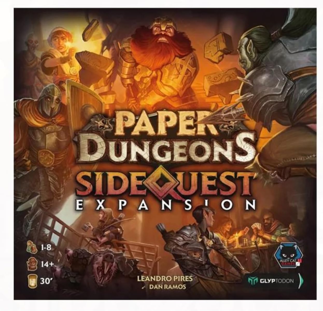 Alley Cat Games Paper Dungeons Side Quest Board Game Expansion 1