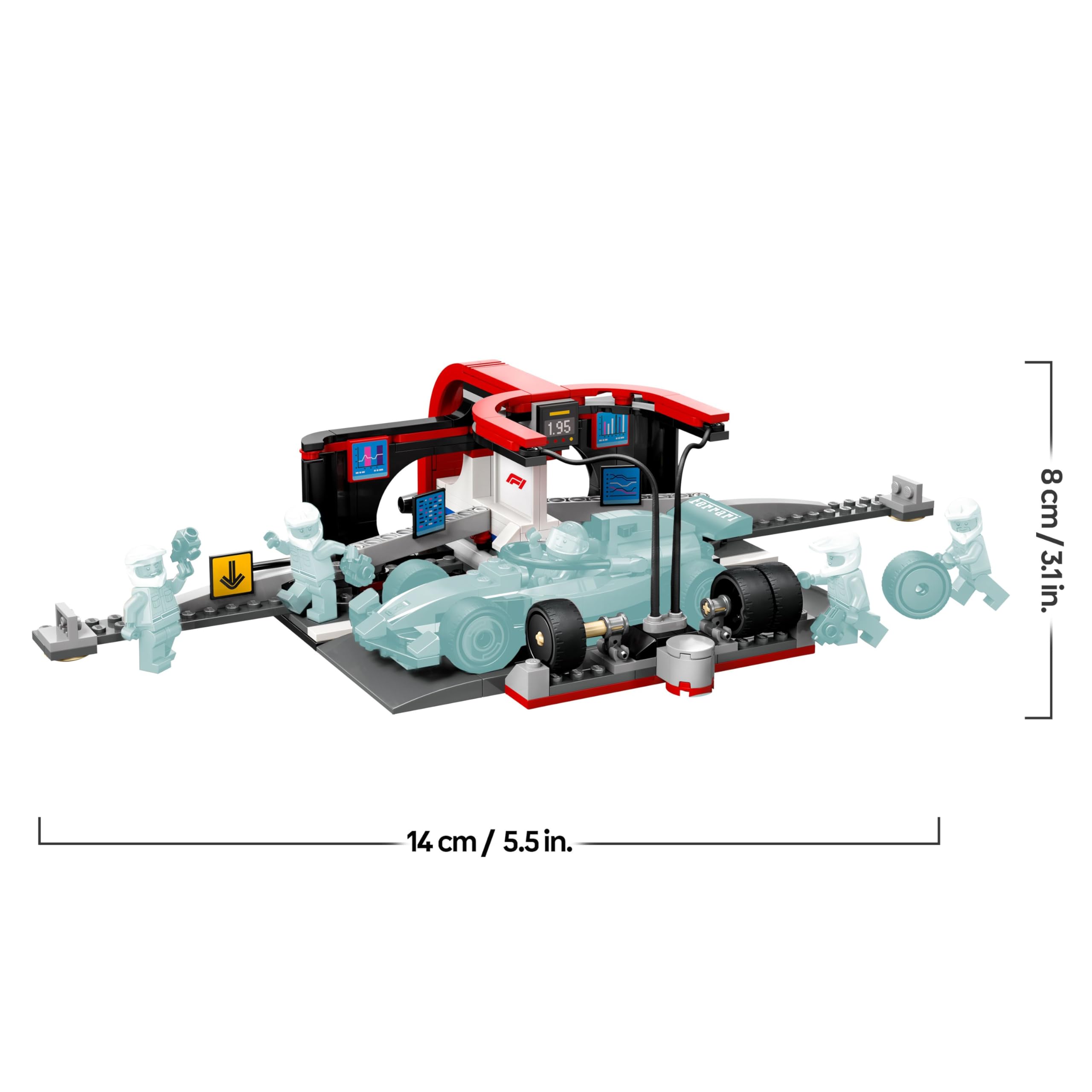 LEGO City F1 Pit Stop & Pit Crew with Ferrari Car Building Set | Model 60443 | Ages 6+ 8