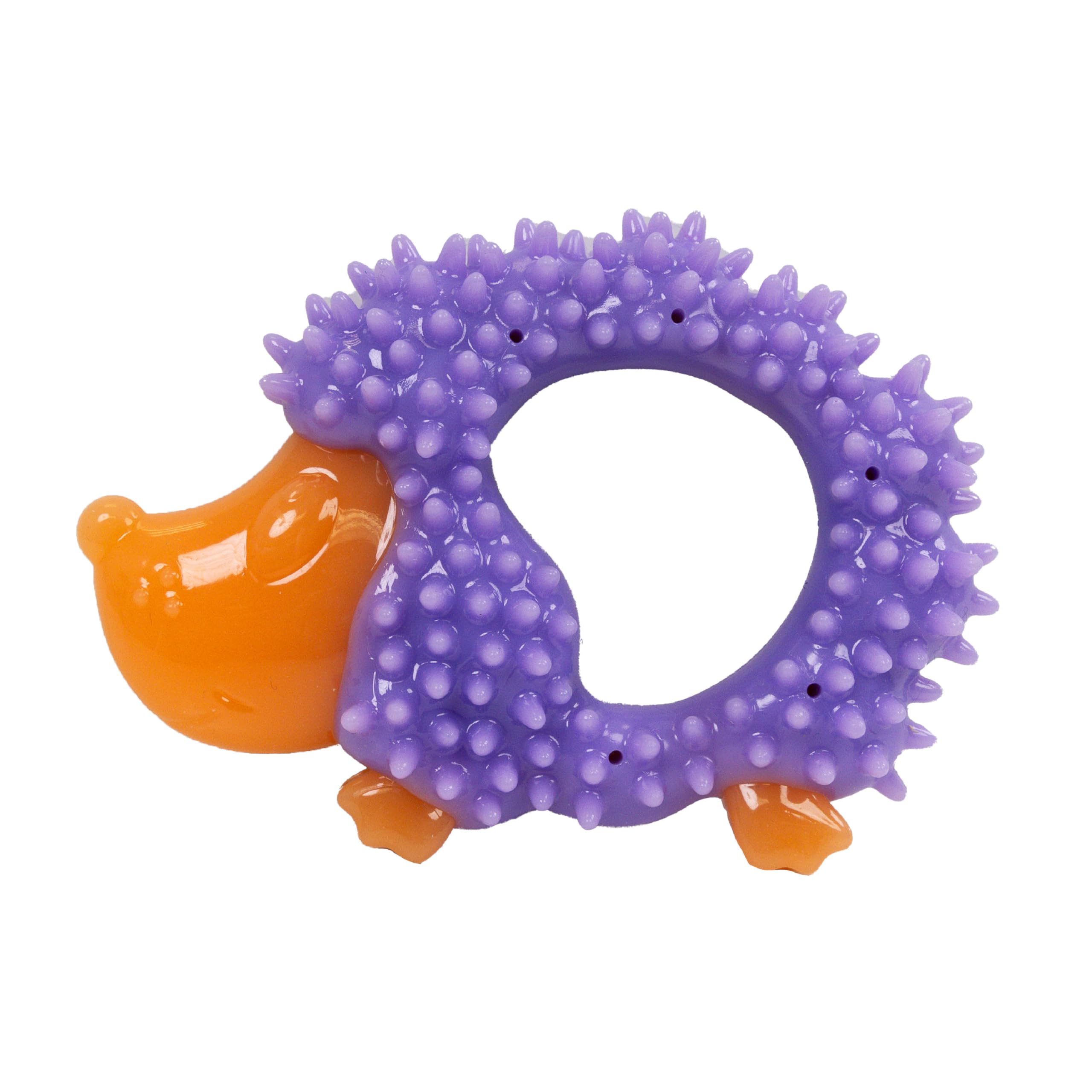 Pupstages Cutie Chewies Hedgehog Dog Chew Toy - Small Dog & Puppy Teething Aid | Bounces & Floats | Blue