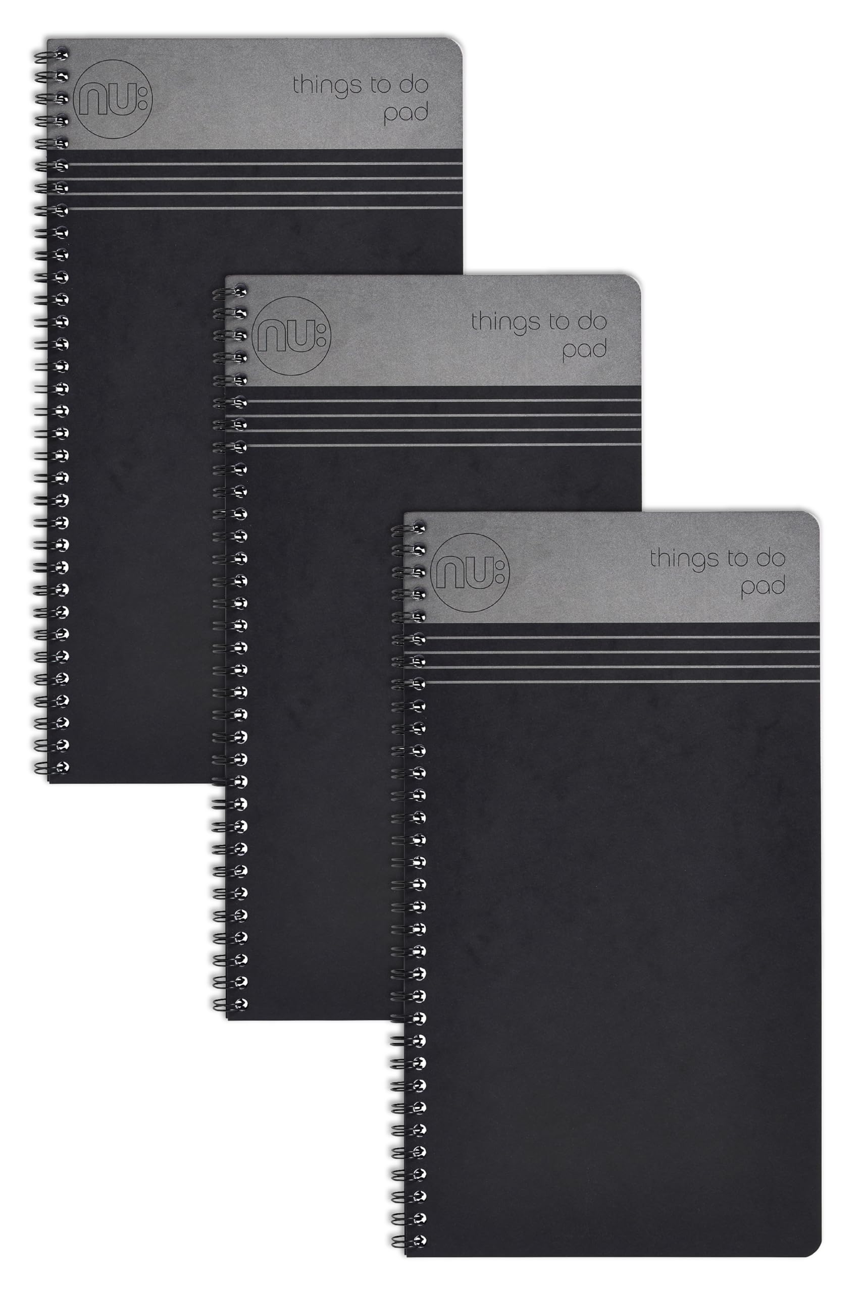 nu: Craze Things to Do Pad Wirebound Notebook - To Do List Ruling, FSC Paper, Pack of 3