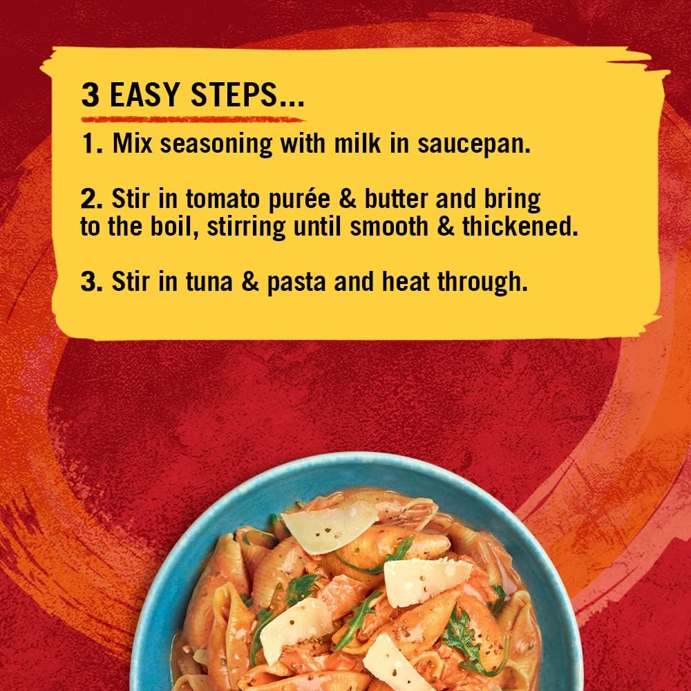Schwartz Tuna Napolitana Recipe Mix 30g | Serves 4 | Pack of 12 | Rich and Creamy Pasta Seasoning