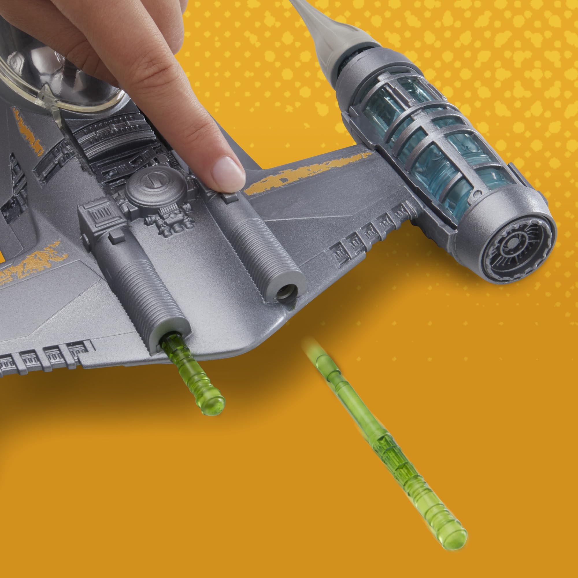 Star Wars Epic Hero Series The Mandalorian's N-1 Starfighter - 4+ Years | 17-Inch Ship | Includes 2 Figures & 4 Accessories 7