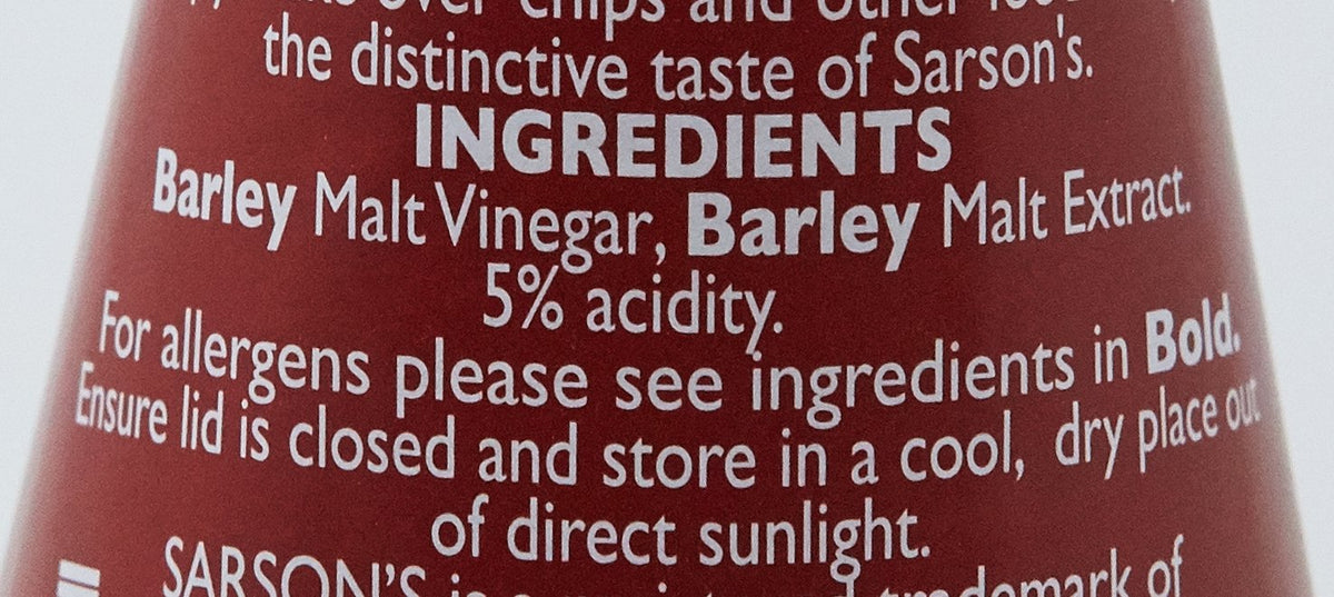 Sarson's Original Malt Vinegar - 250ml, Pack of 3