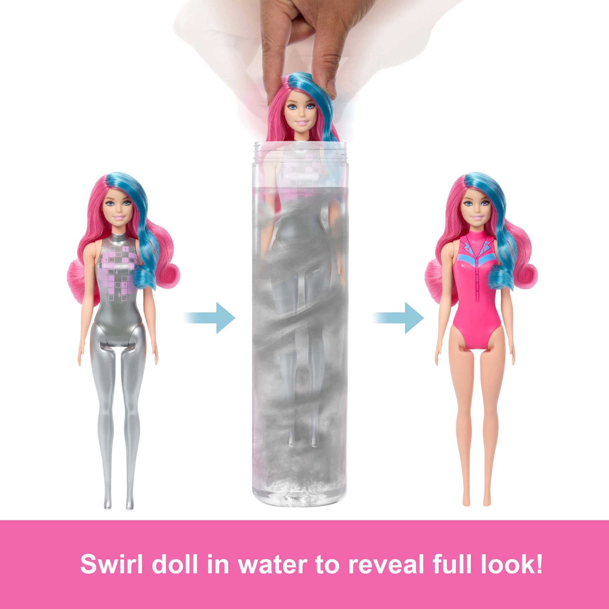 Barbie Color Reveal Doll - Disco Star Series Surprise Reveal with Color-Change Fun, Ages 3+ 4
