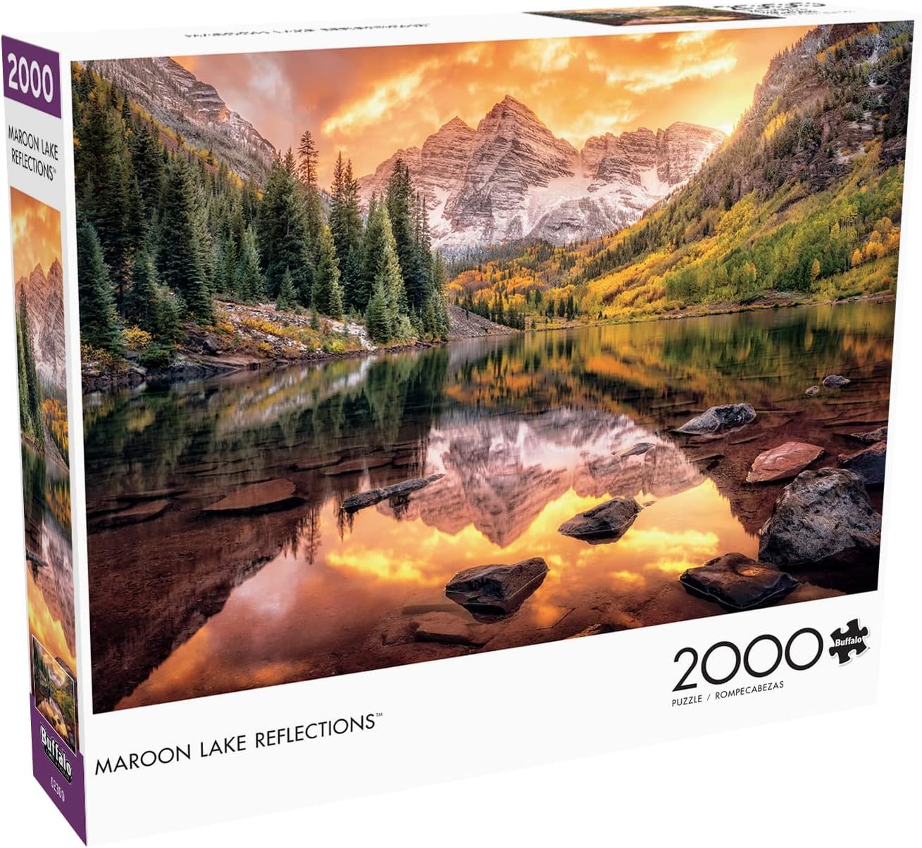 Buffalo Games Maroon Lake Reflection 2000 Piece Jigsaw Puzzle 1