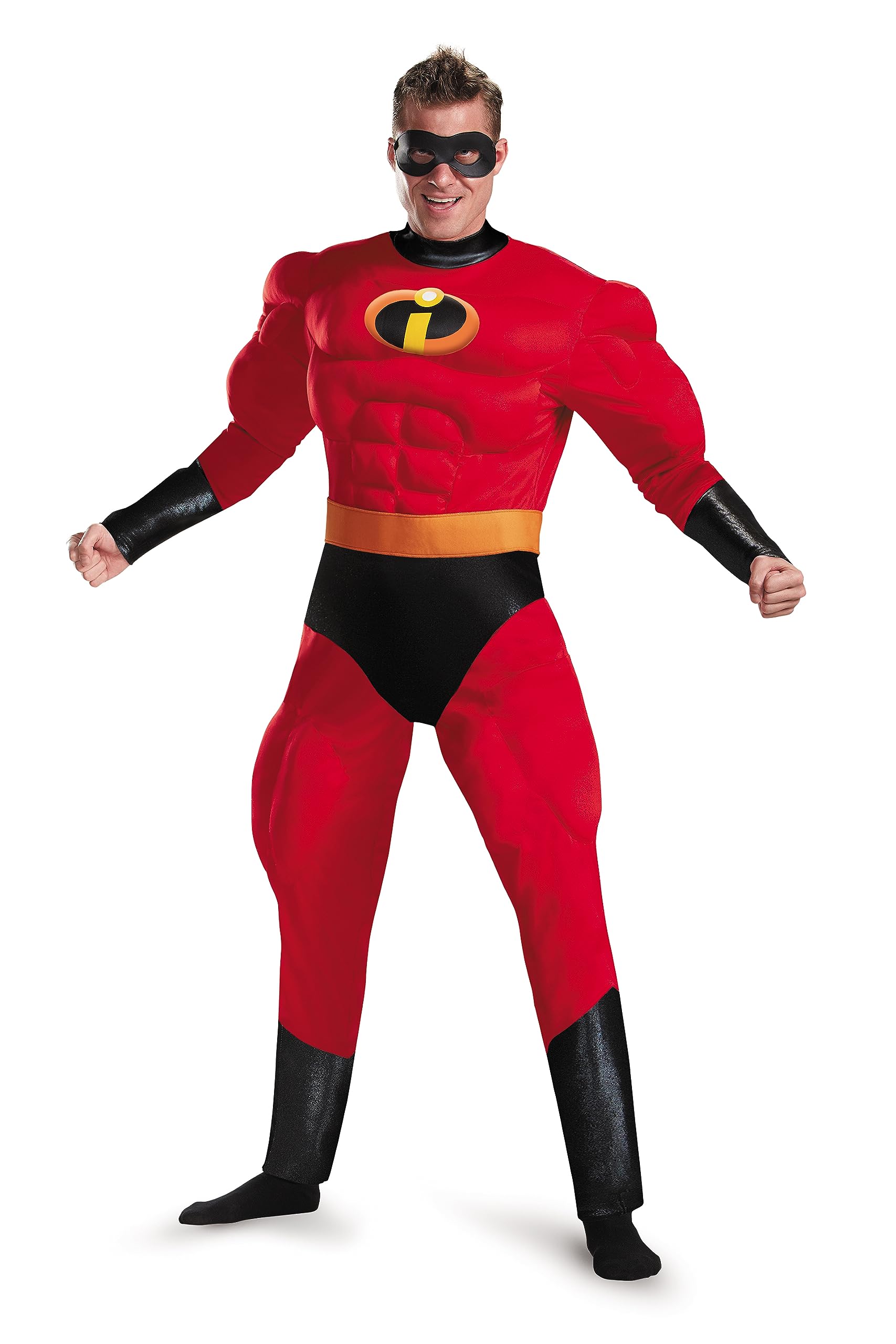 Disguise Mr. Incredible Deluxe Muscle Adult Costume - Red, X-Large (42-46) 1