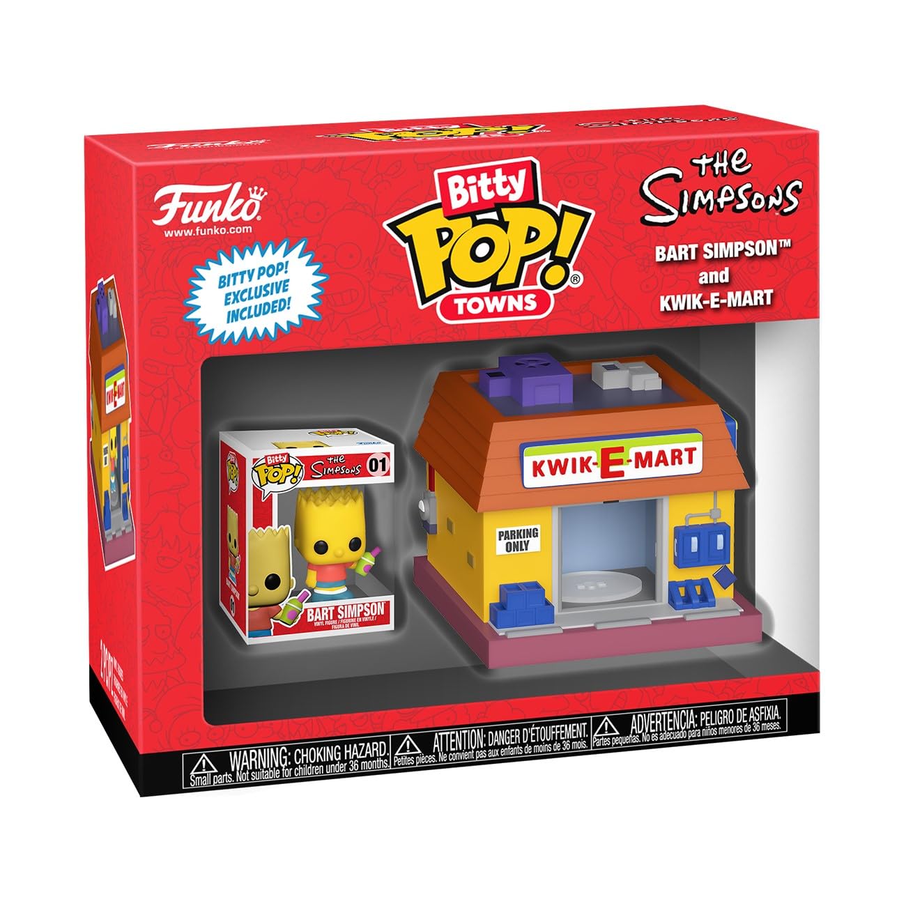 Funko Bitty POP! Towns Bart Simpson and Kwik-E-Mart Vinyl Figure Set 1