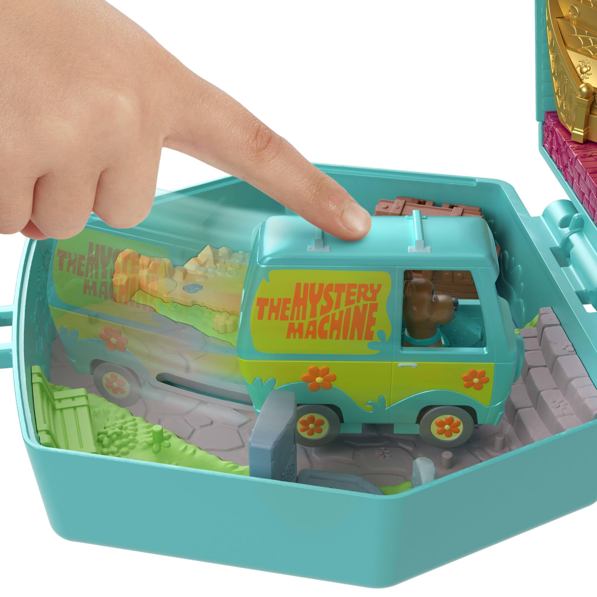 Polly Pocket Scooby-Doo Mystery Machine Compact Playset with Velma & Scooby Dolls | Ages 4+ 2