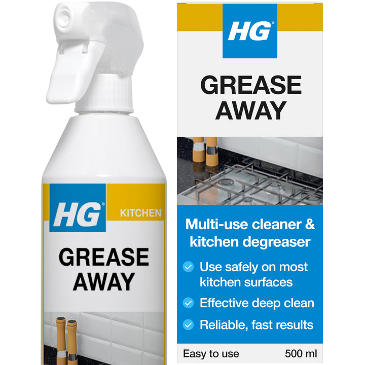 HG Grease Away - Kitchen Degreaser Spray for Fats & Oils, 500ml