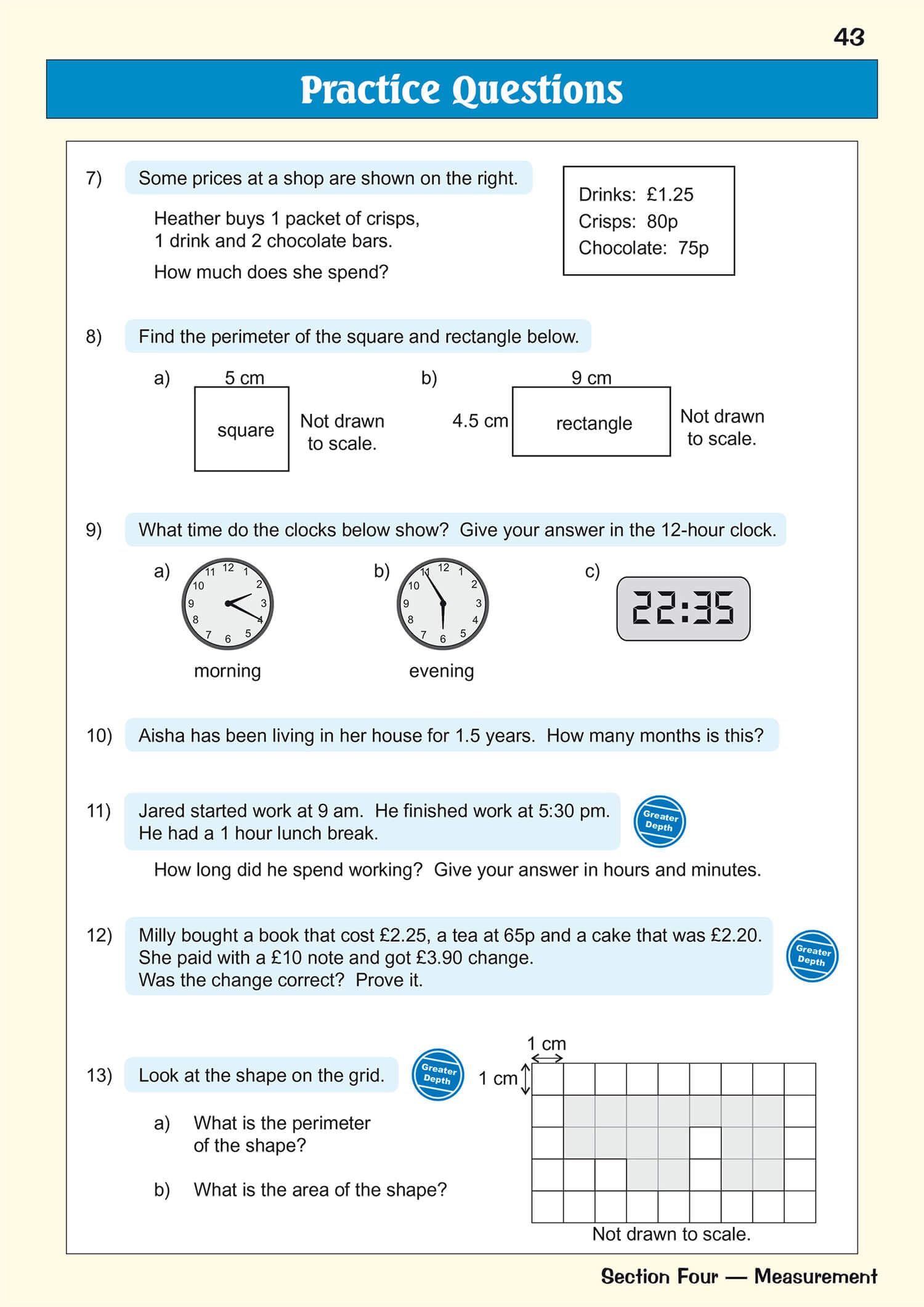 CGP Books Year 4 Maths Targeted Study Book - Ages 8-9 | Paperback | 72 Pages 9