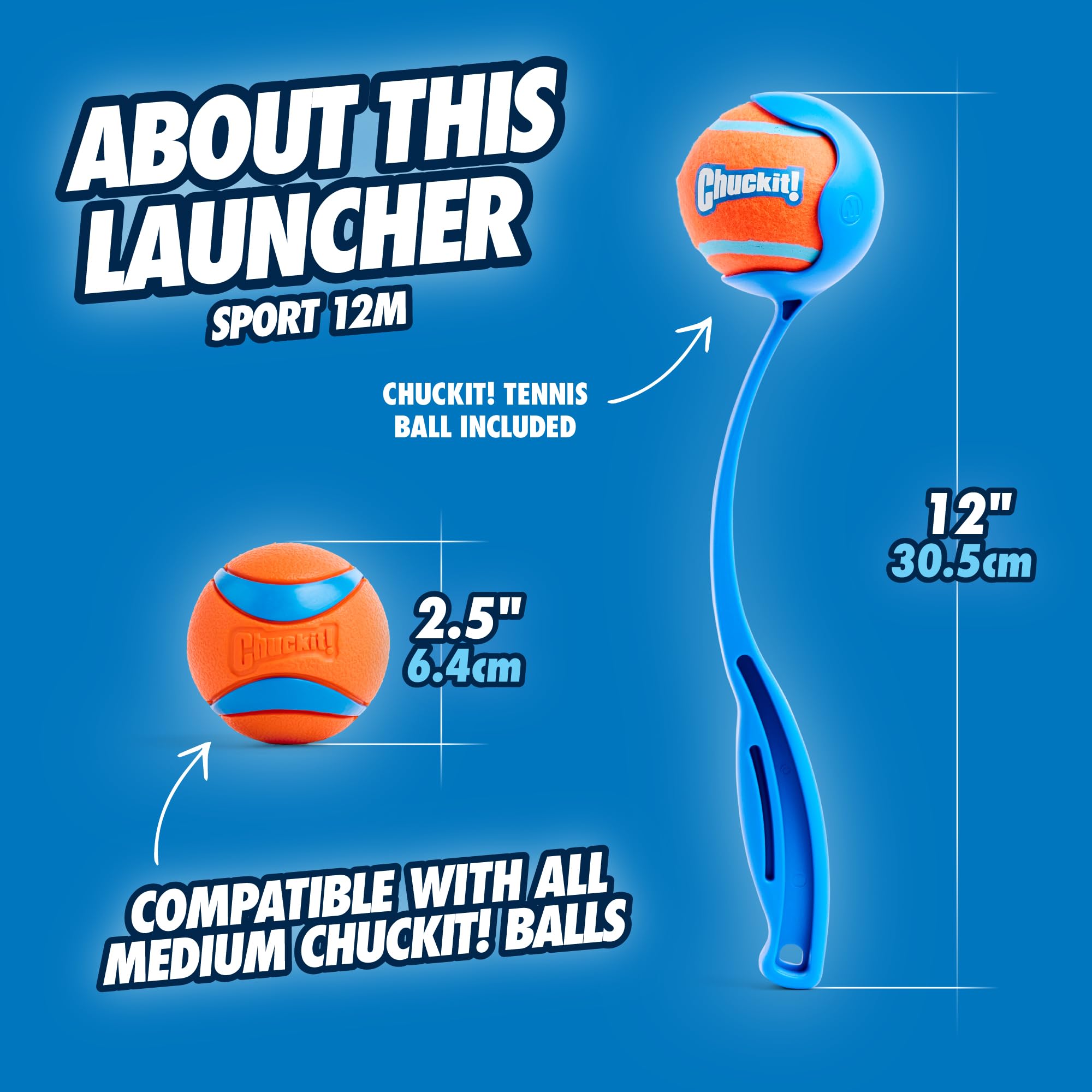 Chuckit! Sport Ball Launcher - Hands-Free Pickup & Throw | Medium Size | 30cm Long 7