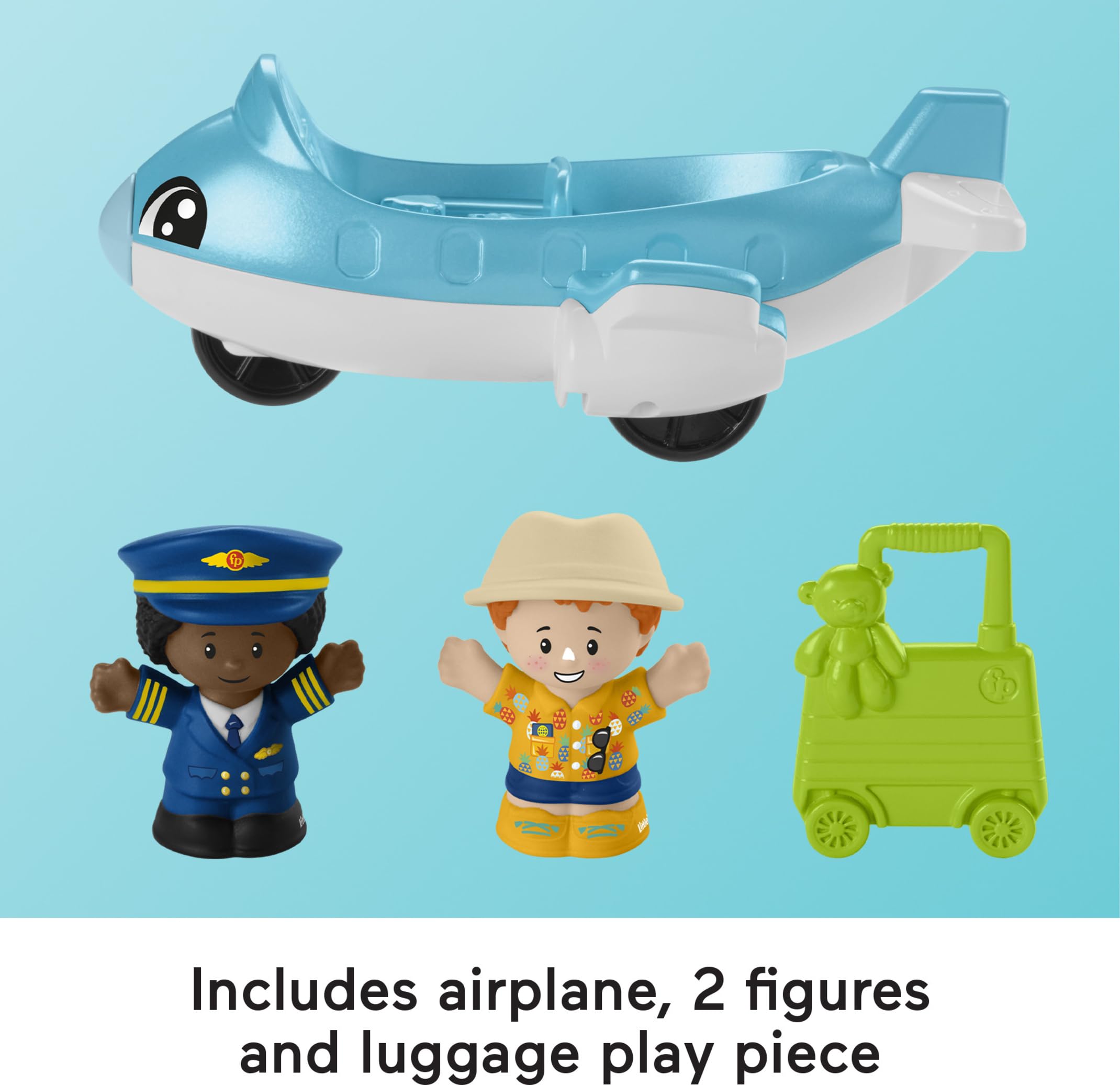 Little People Everyday Adventures Airport Playset with Airplane, Figures & Luggage | Ages 1-5 5