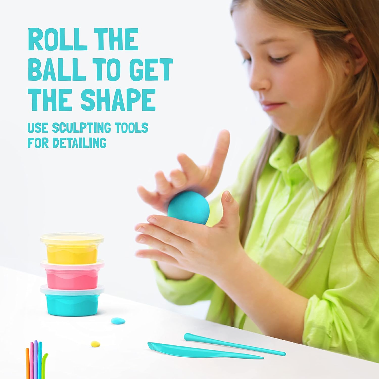 Hey Clay Aliens Set - Air Dry Modeling Clay for Kids - Creative Arts & Crafts Play 3