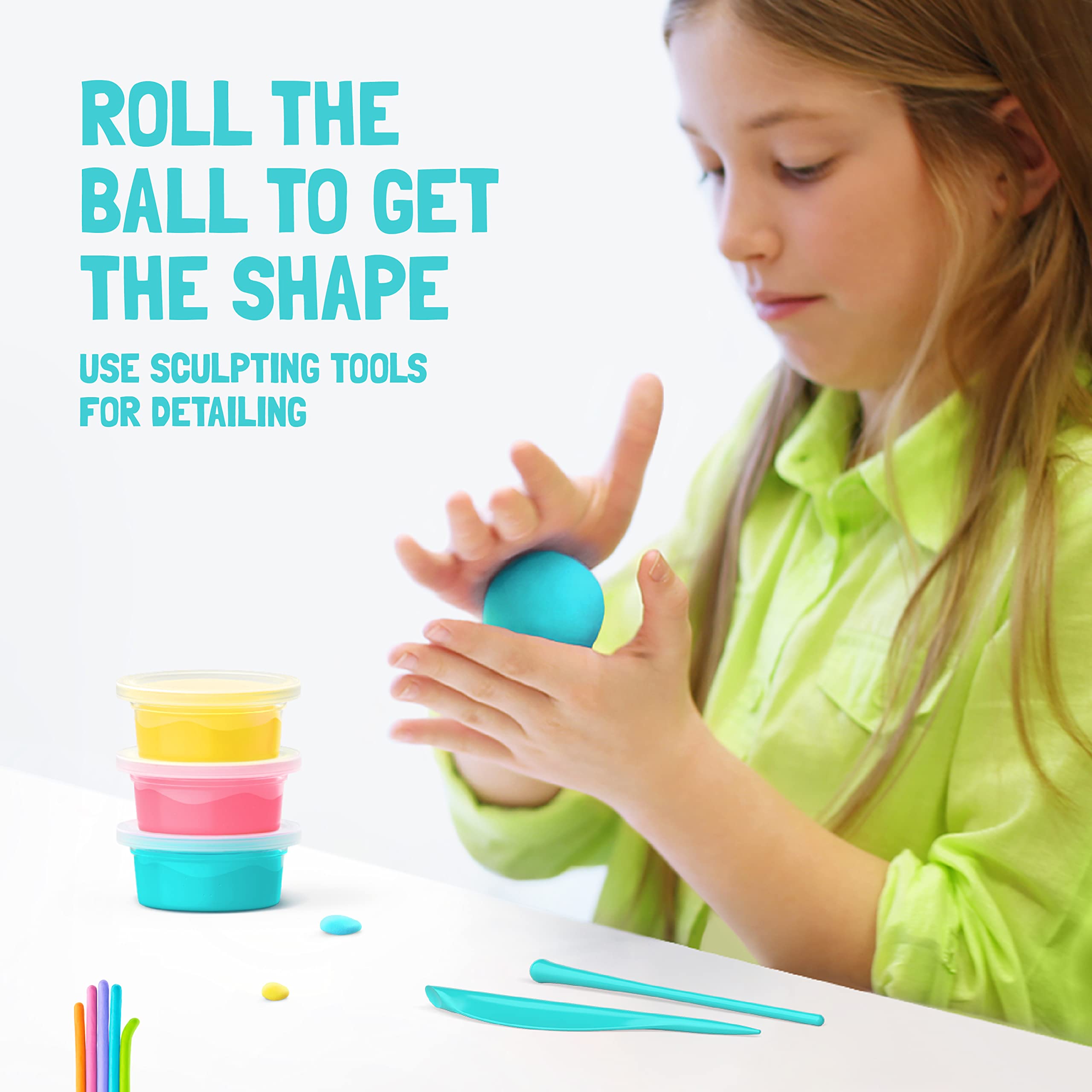 HEY CLAY Dinos Set - Air Dry Modeling Clay Kit with 15 Colors & Sculpting Tools for Kids 3+ 3