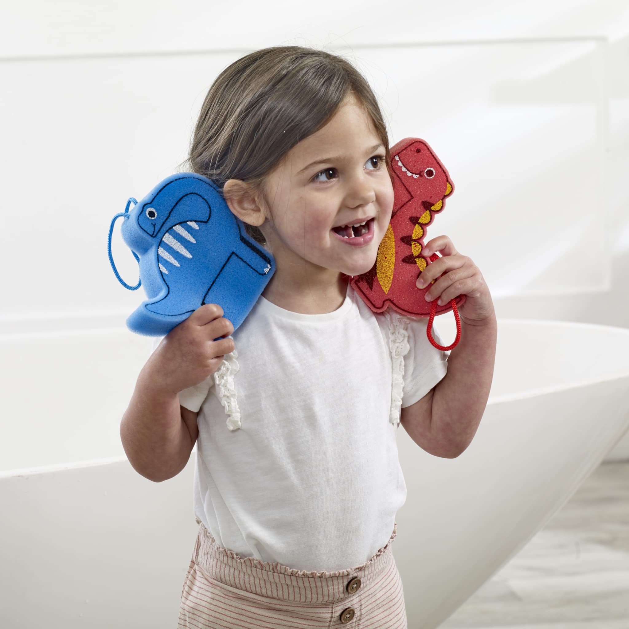 Bathtime Buddies Fun Dino Sponges - 3 Adorable Bath Toys for Kids 3+ 2