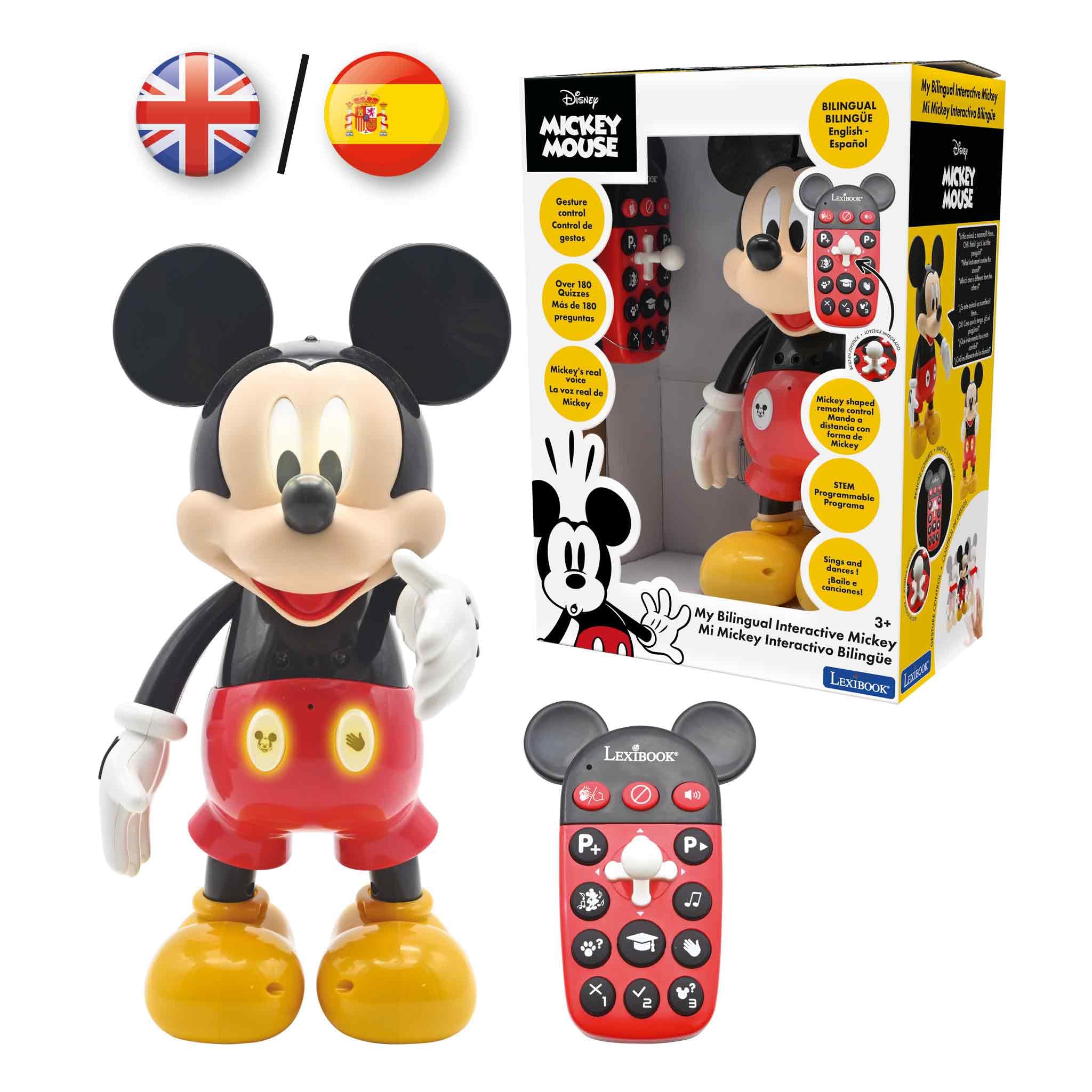 Lexibook Disney Bilingual Mickey Robot - Educational Interactive Toy with Quizzes, Dance & Light Effects 1