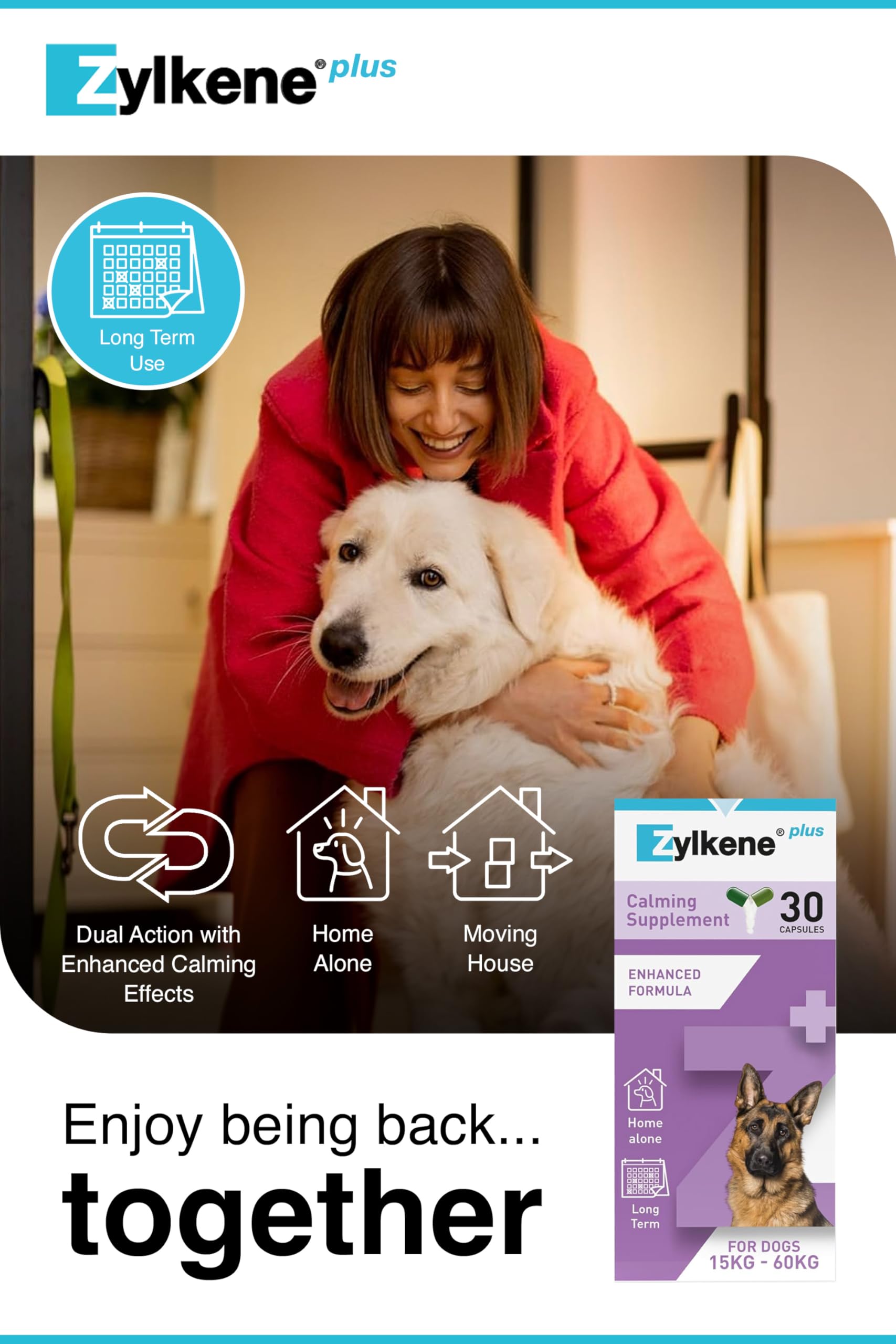 Zylkene Calming Supplement for Large Dogs (30kg-60kg) 450mg | 30 Capsules 3