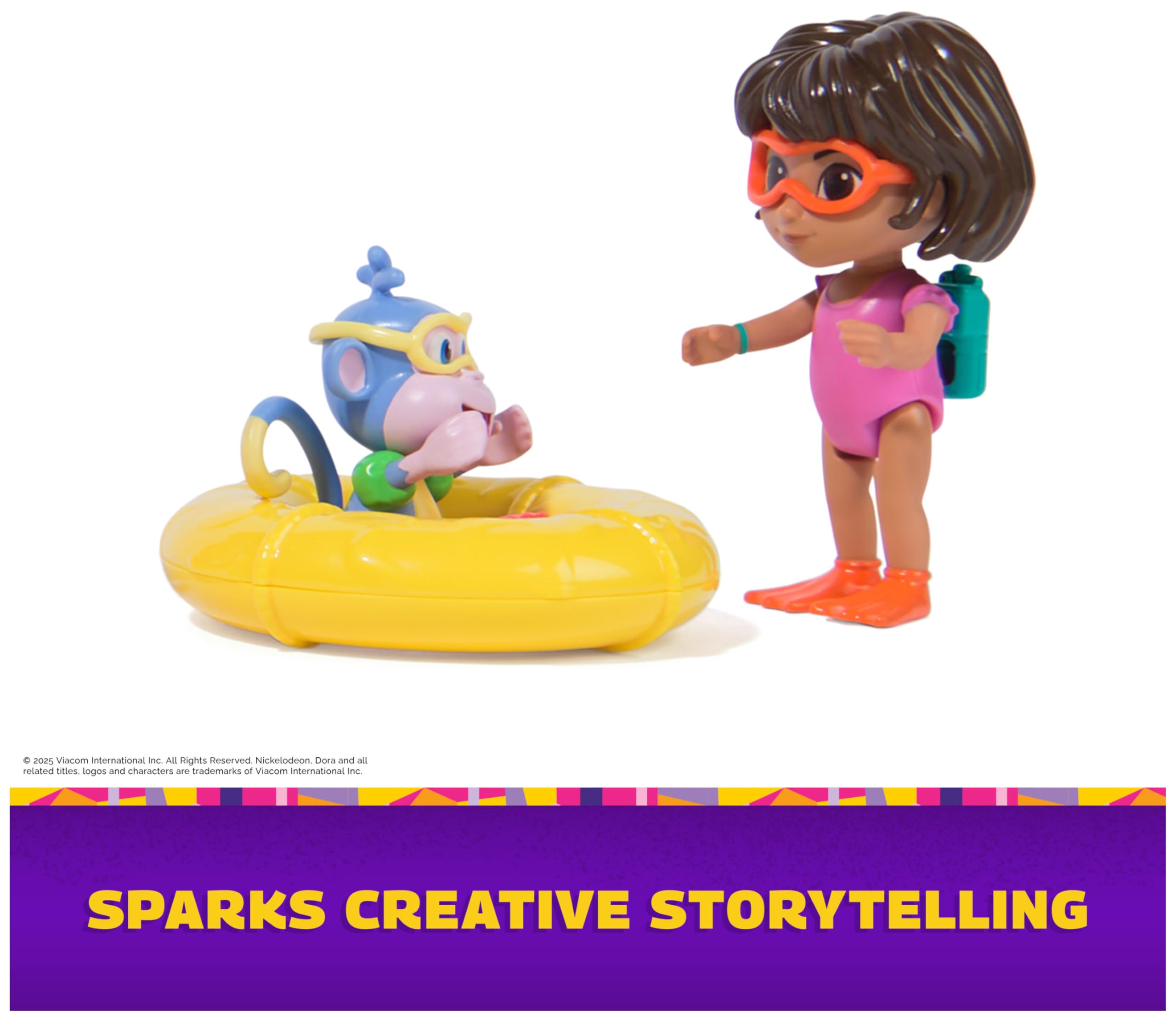 Dora, Splash-Splash Adventure Pack with Swim-Ready Dora and Boots Toy Figures 8