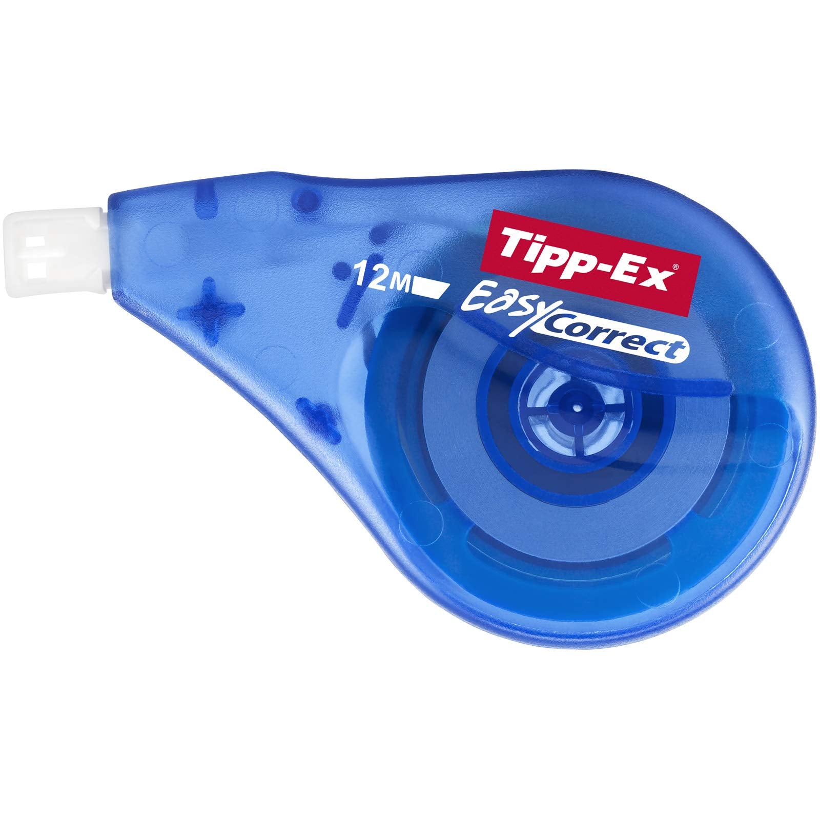 BIC Tipp-Ex Easy Correct Correction Tape - 12m Extra Long, Tear-Resistant, Side Dispenser | 3 Pack