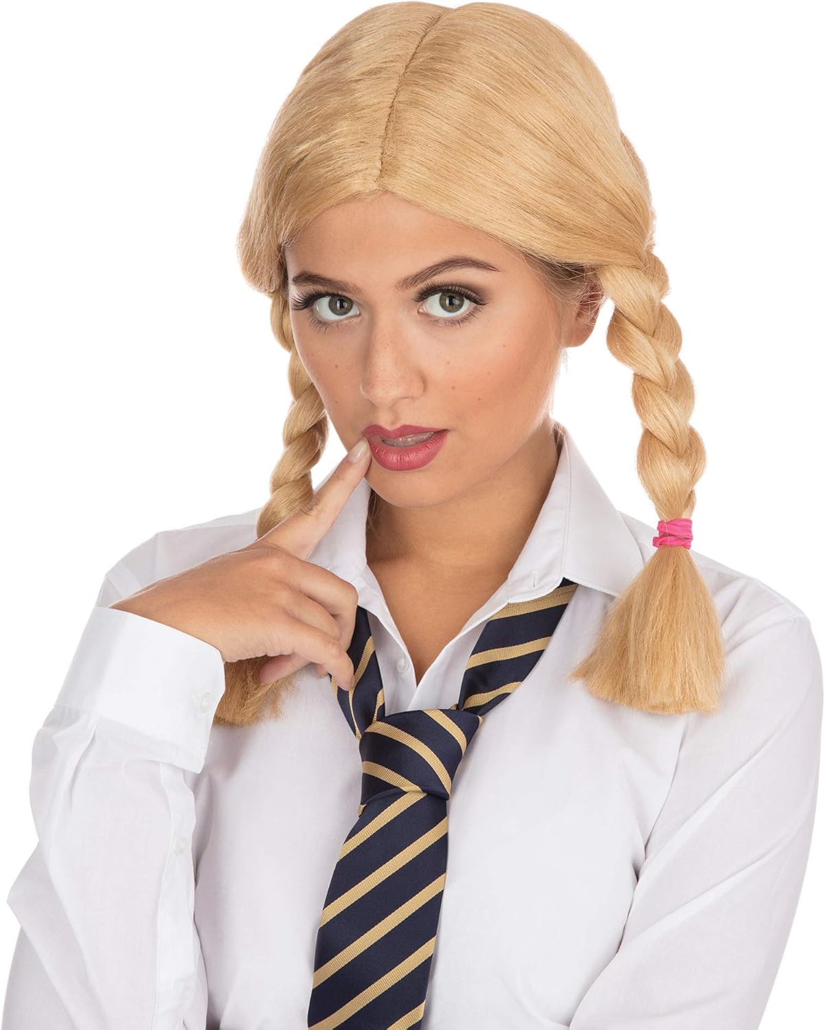 Bristol Novelty Schoolgirl Blonde Wig, One Size 1