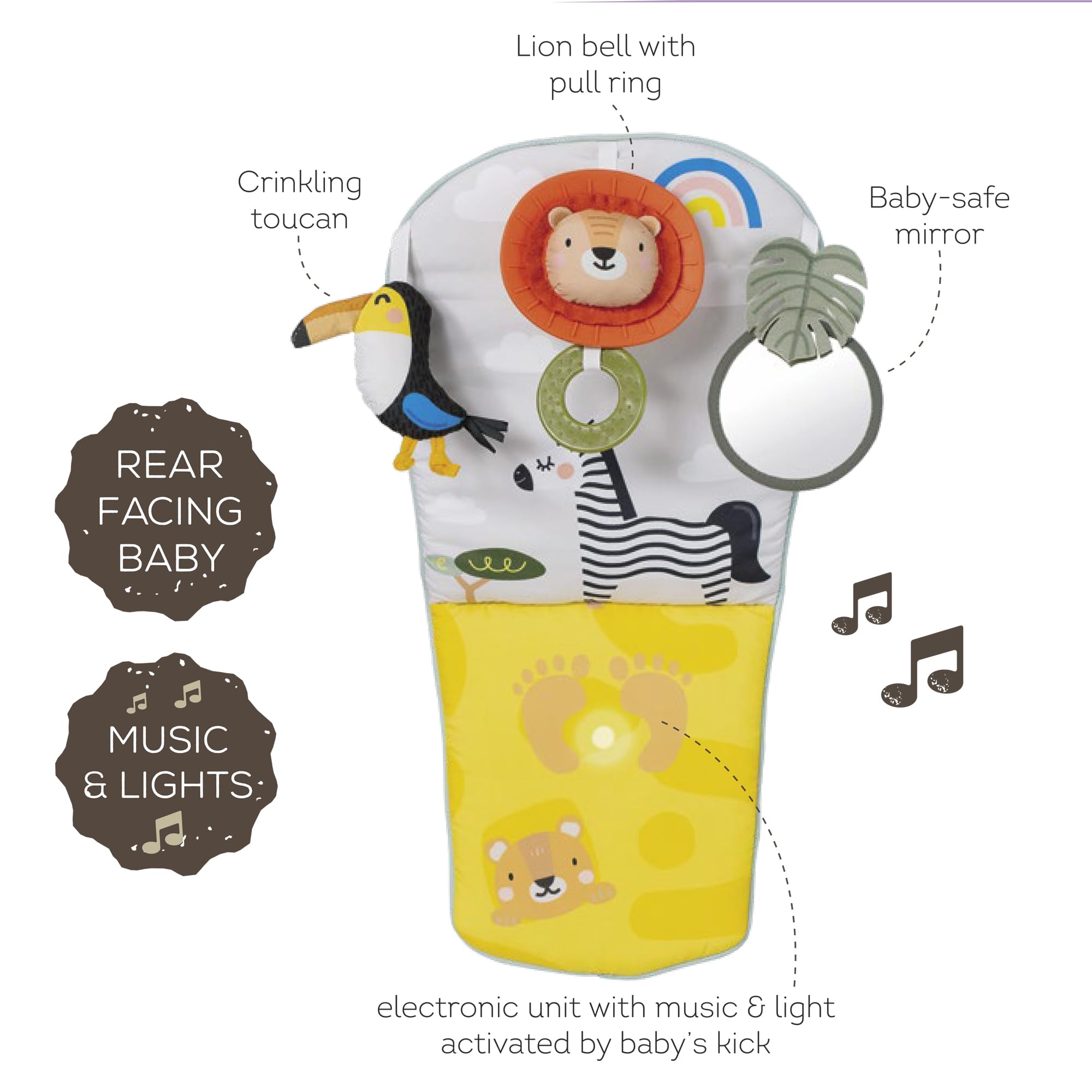 Taf Toys Savannah Play & Kick Car Toy - Sensory Activity Toy for Rear-Facing Babies 7