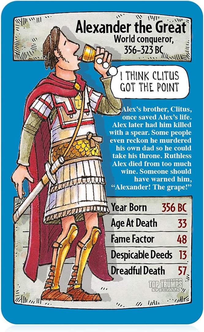 Horrible Histories Top Trumps Specials Card Game