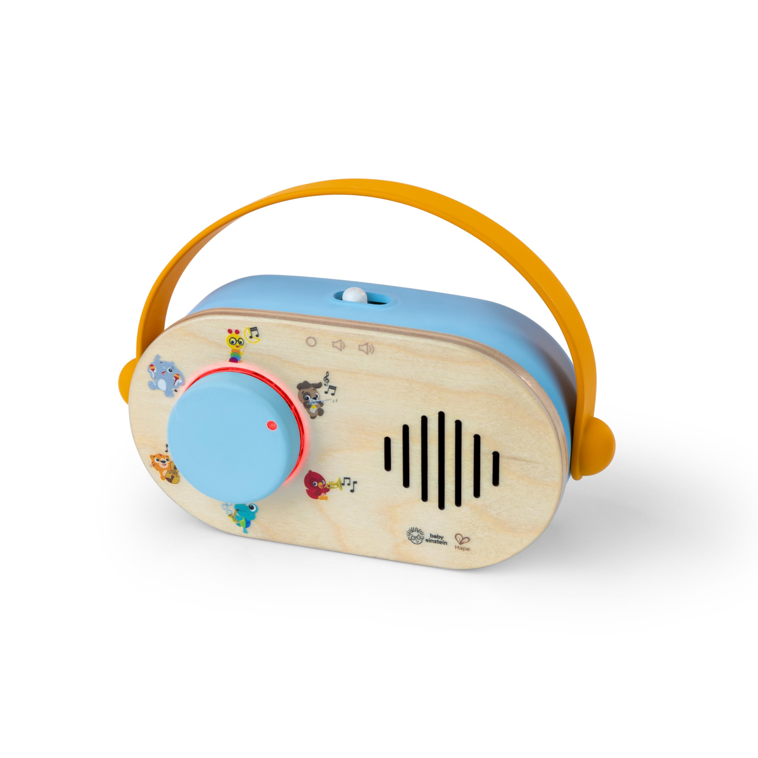 Baby Einstein + Hape Discovery Radio Toy - Musical Light-Up Radio with 30 Melodies & 12 Animal Sounds, Ages 6 Months+ 1