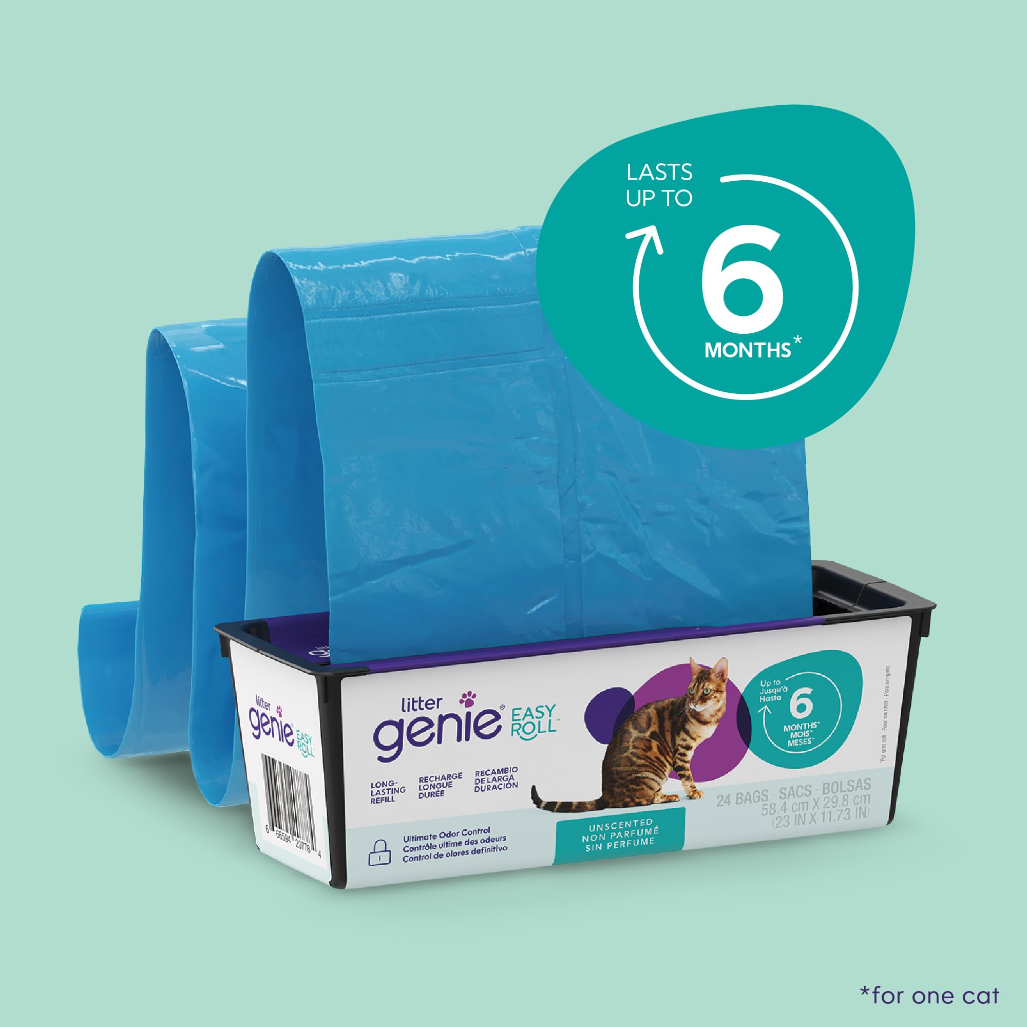Litter Genie Easy Roll Refill - Unscented, Lasts Up to 6 Months (1 Count) 2